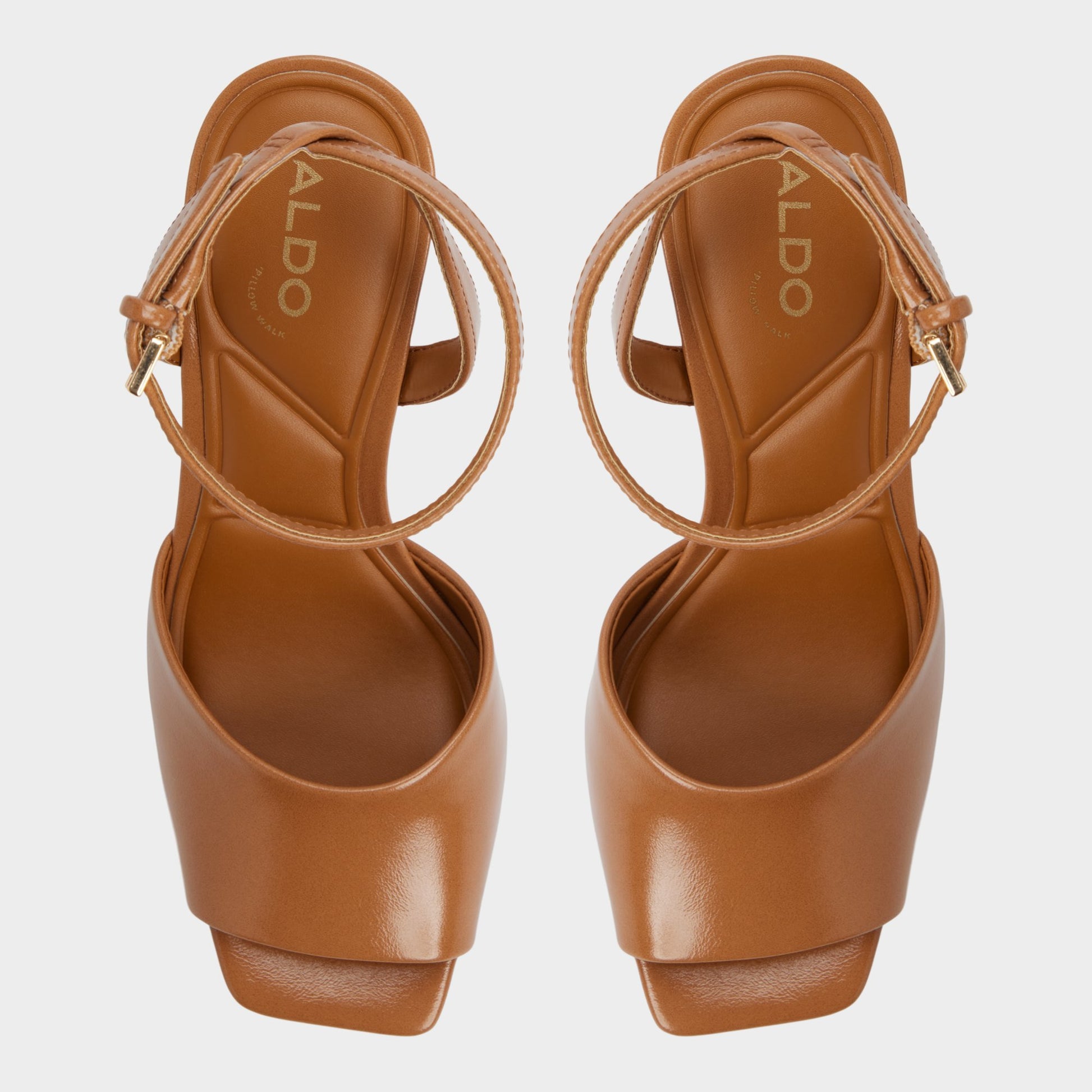 Top-down view of the Tan Kaiasien Heeled sandal