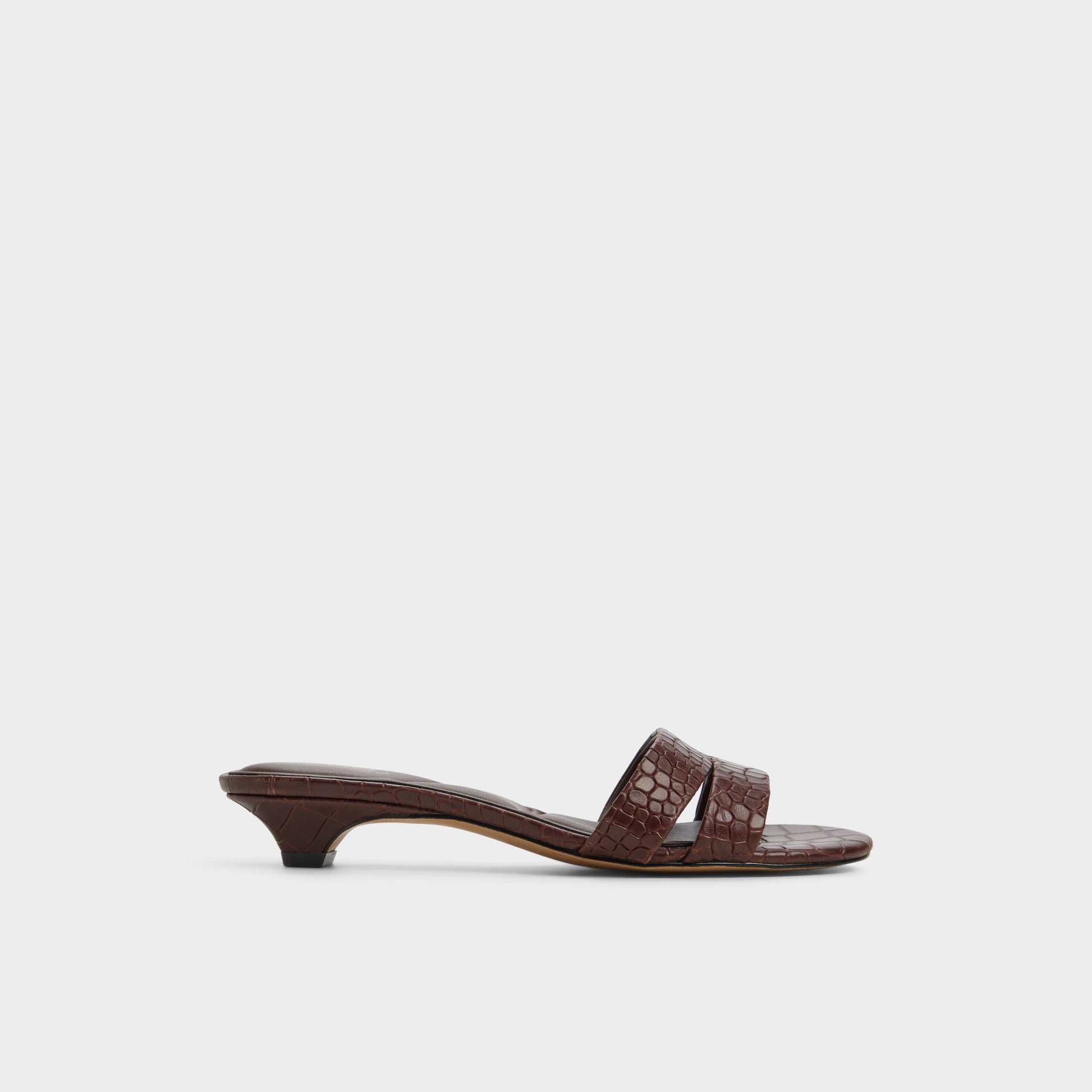Main View of Dark Brown Scarletta Heeled mule for Womens
