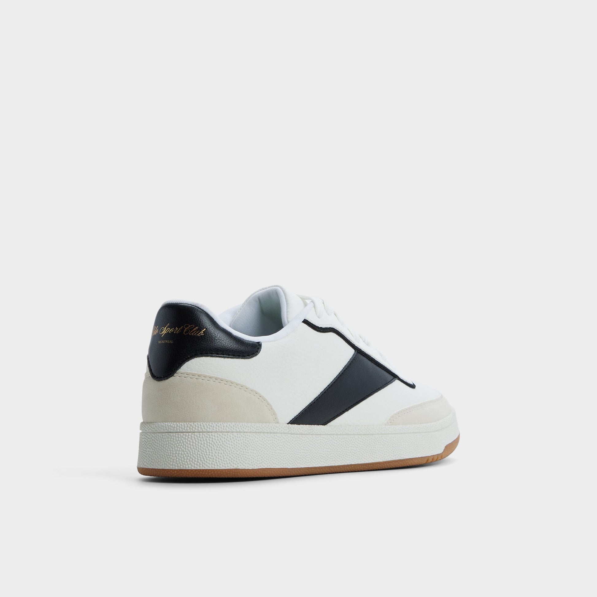 Angle de trois quarts de l'arrière de Blanc Ashwin Sneaker bas