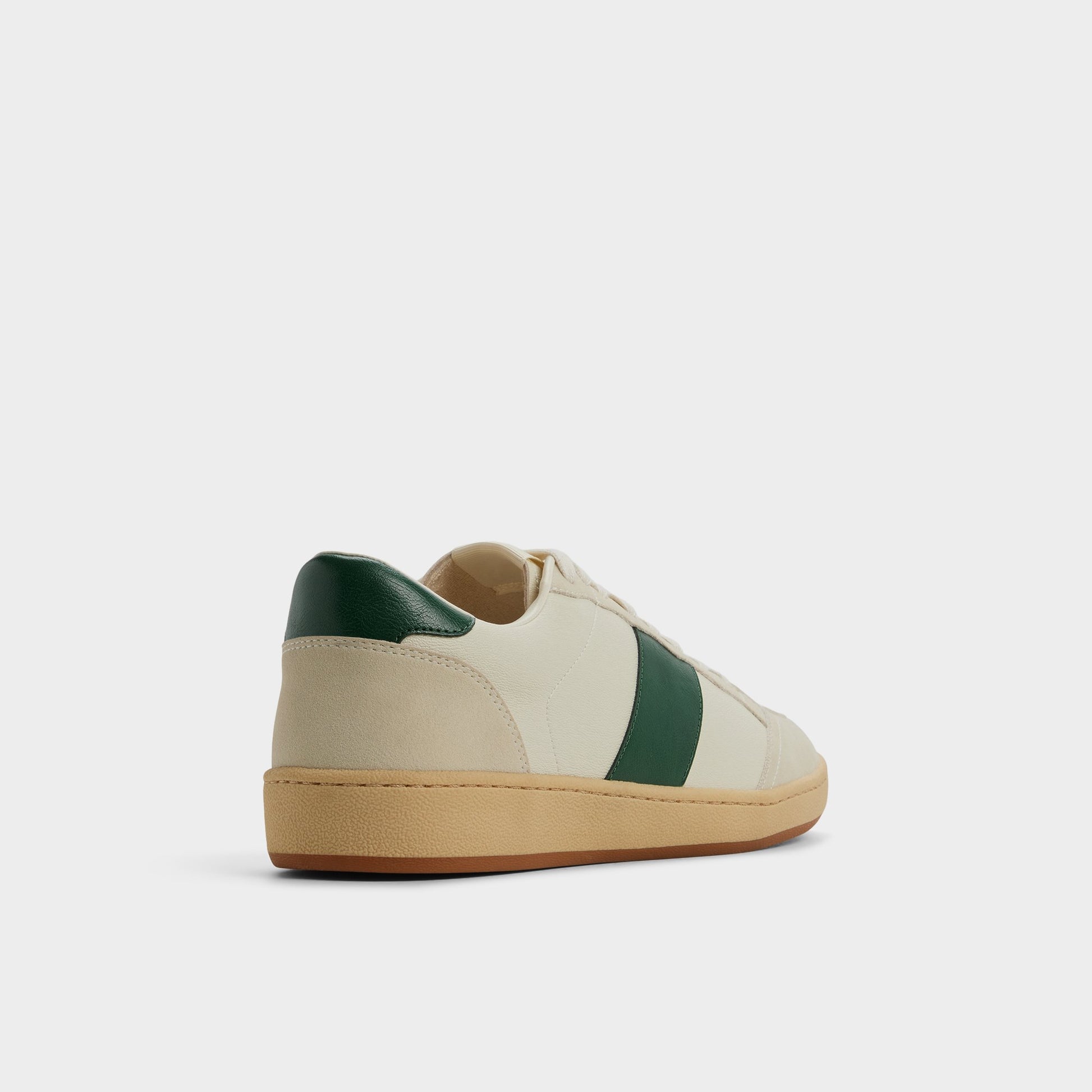 Three-quarter angle of Beige Combo Roscoe Low top sneaker's back side