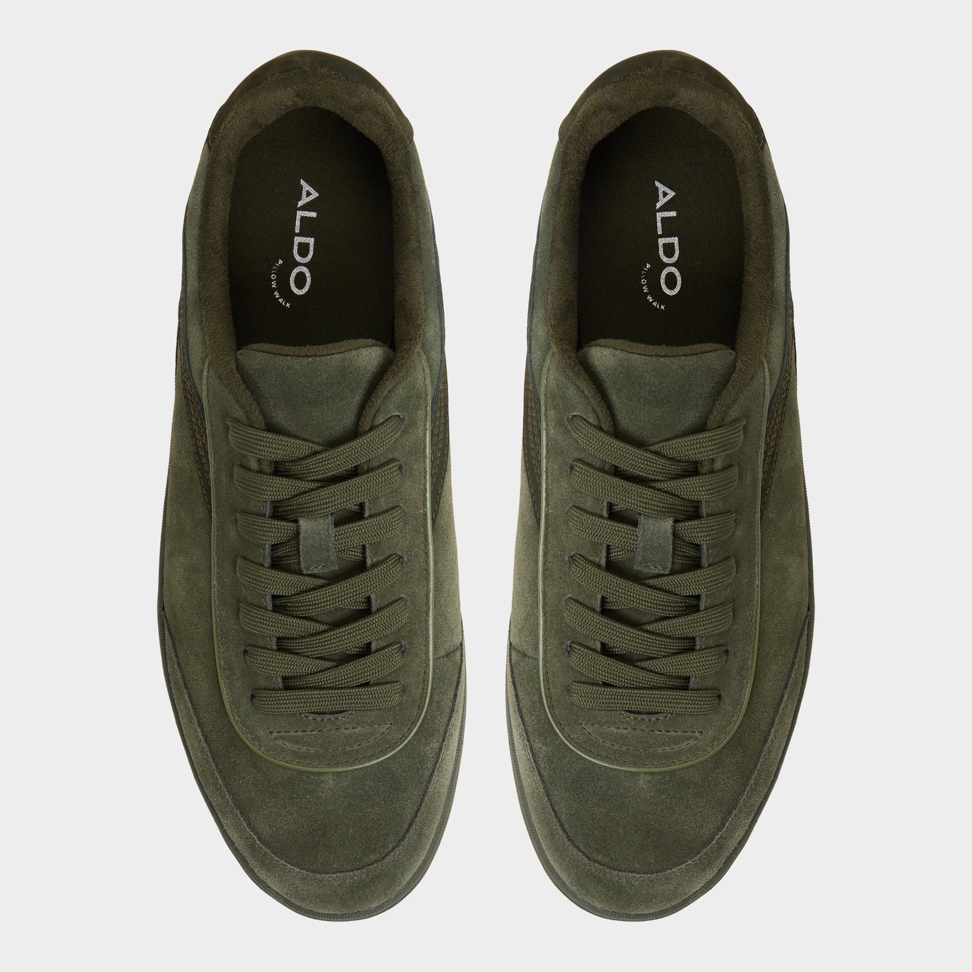 Top-down view of the Olive Cypress Low top sneaker