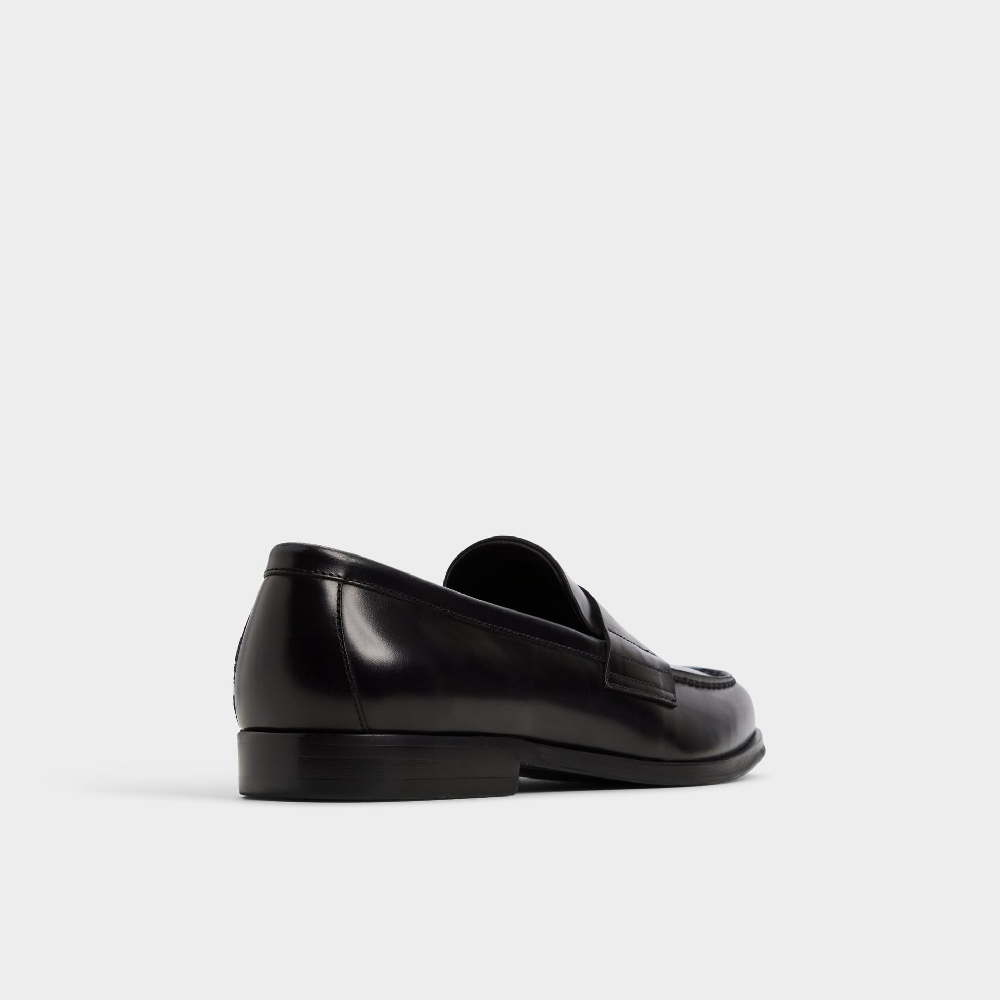 Three-quarter angle of Black Keifer Loafer's back side