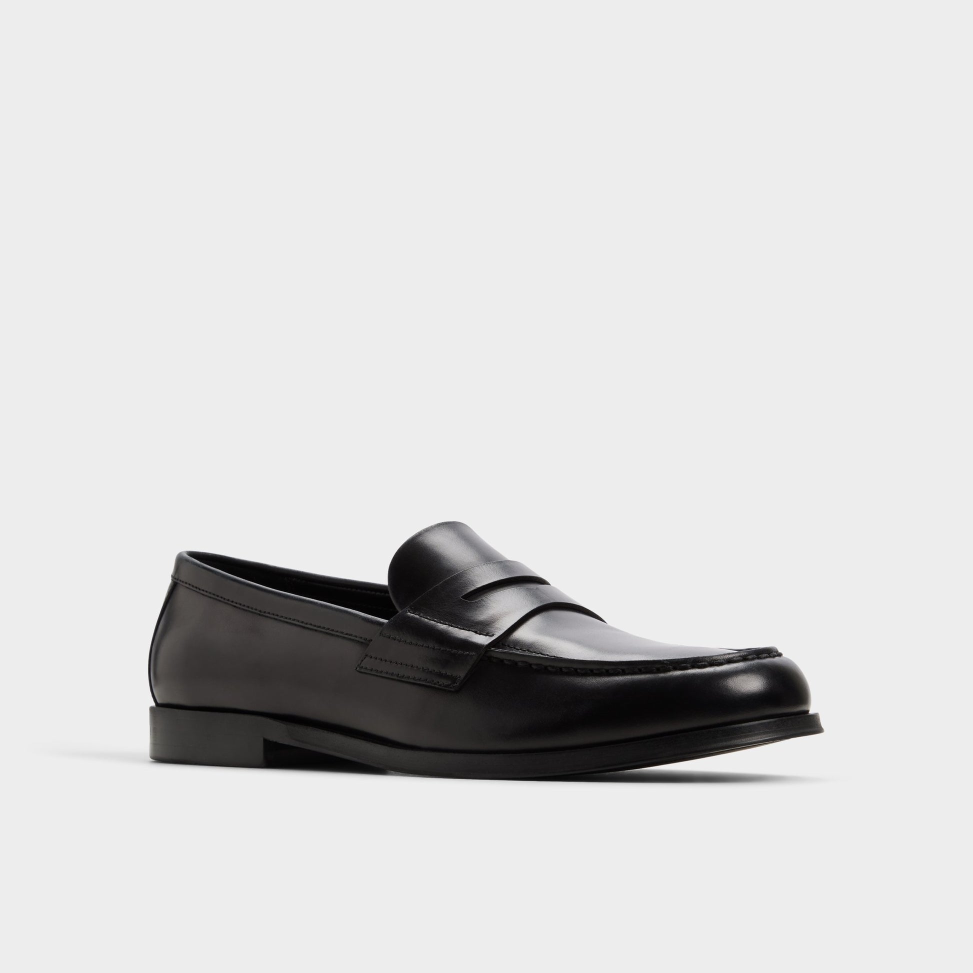 Three-quarter angle of Black Keifer Loafer's front side