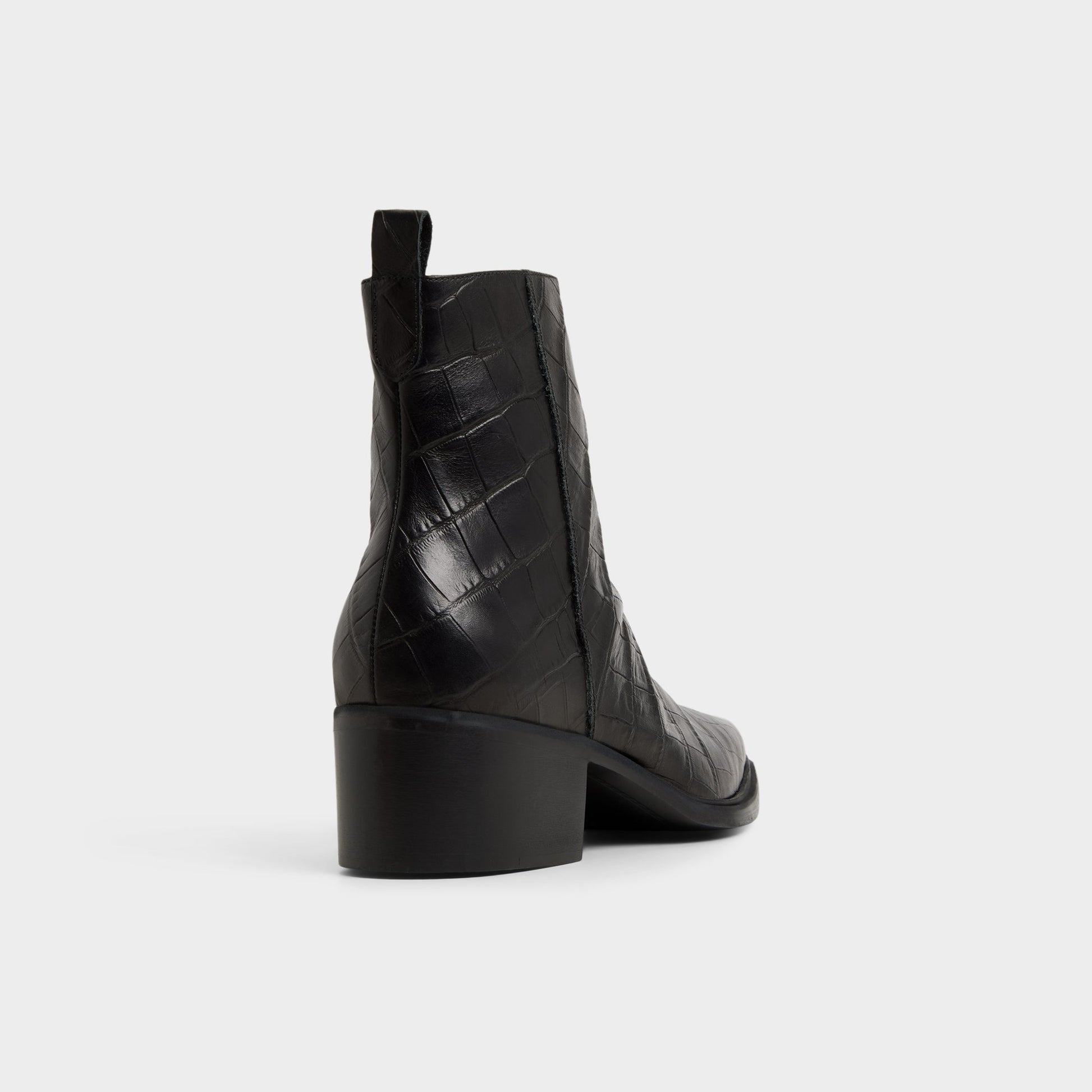 Three-quarter angle of Other Black Zappa Ankle boot's back side