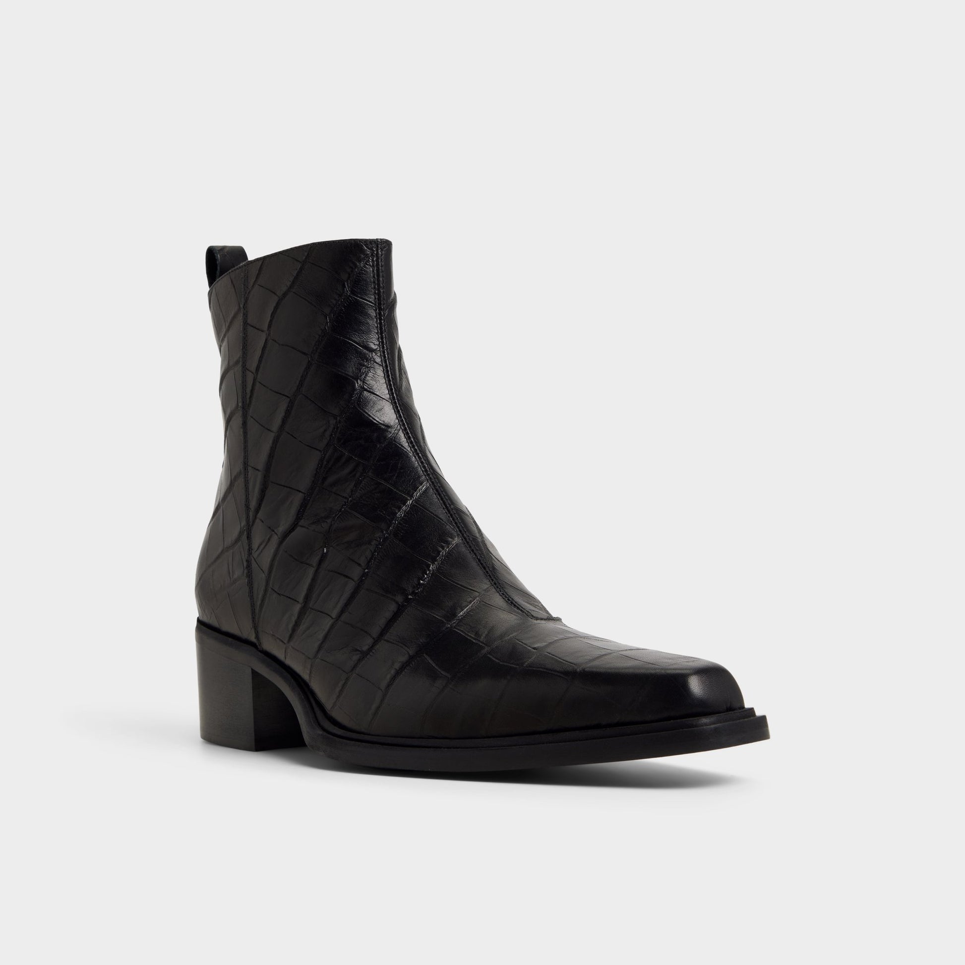 Three-quarter angle of Other Black Zappa Ankle boot's front side