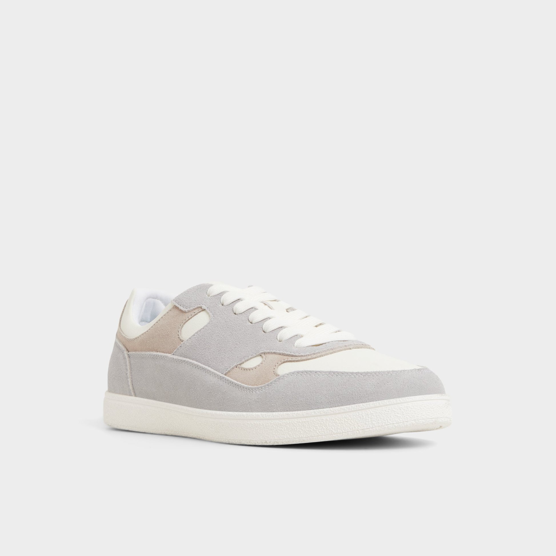 Three-quarter angle of Grey multi Curtis Low top sneaker's front side