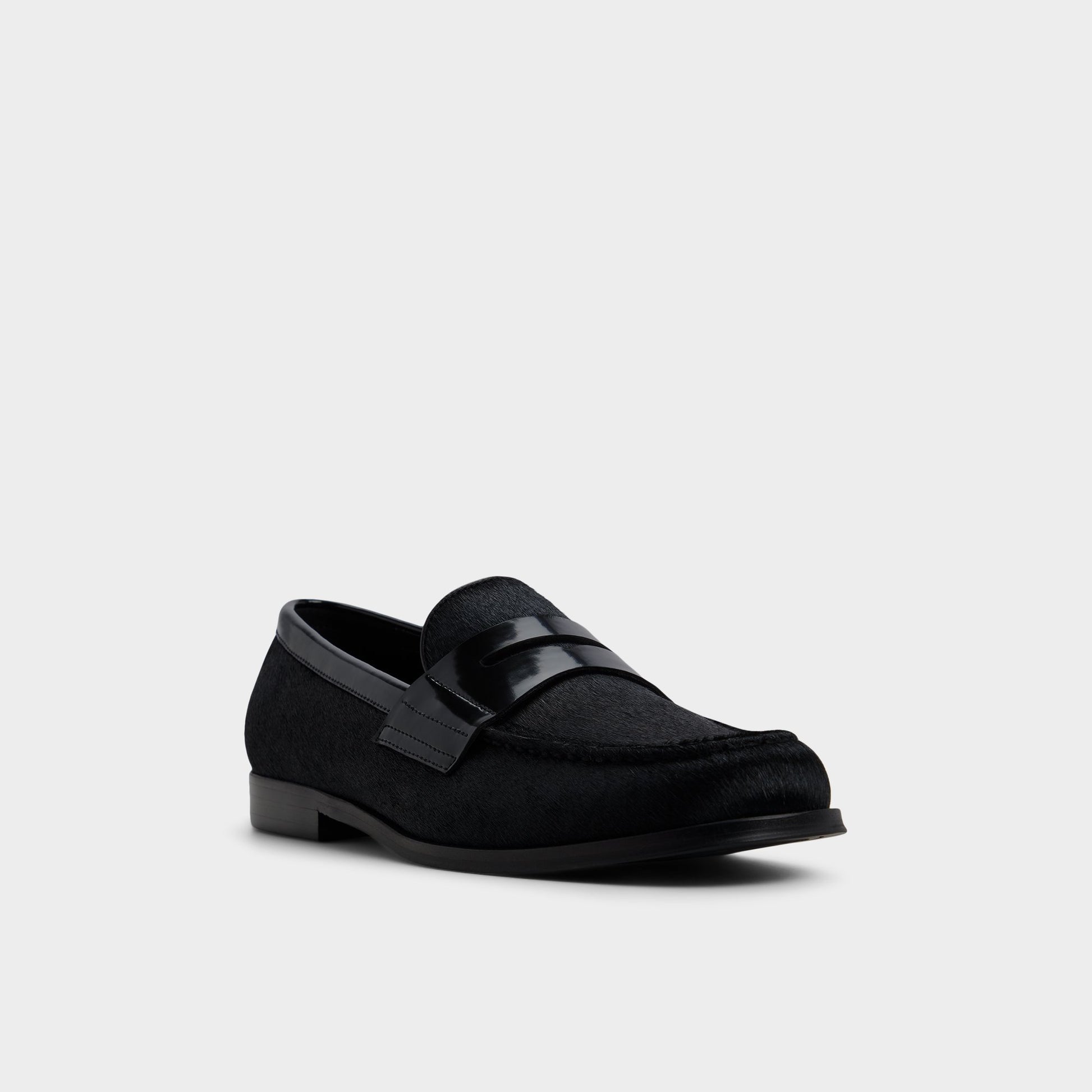 Three-quarter angle of Black Multi Keifer Loafer's front side