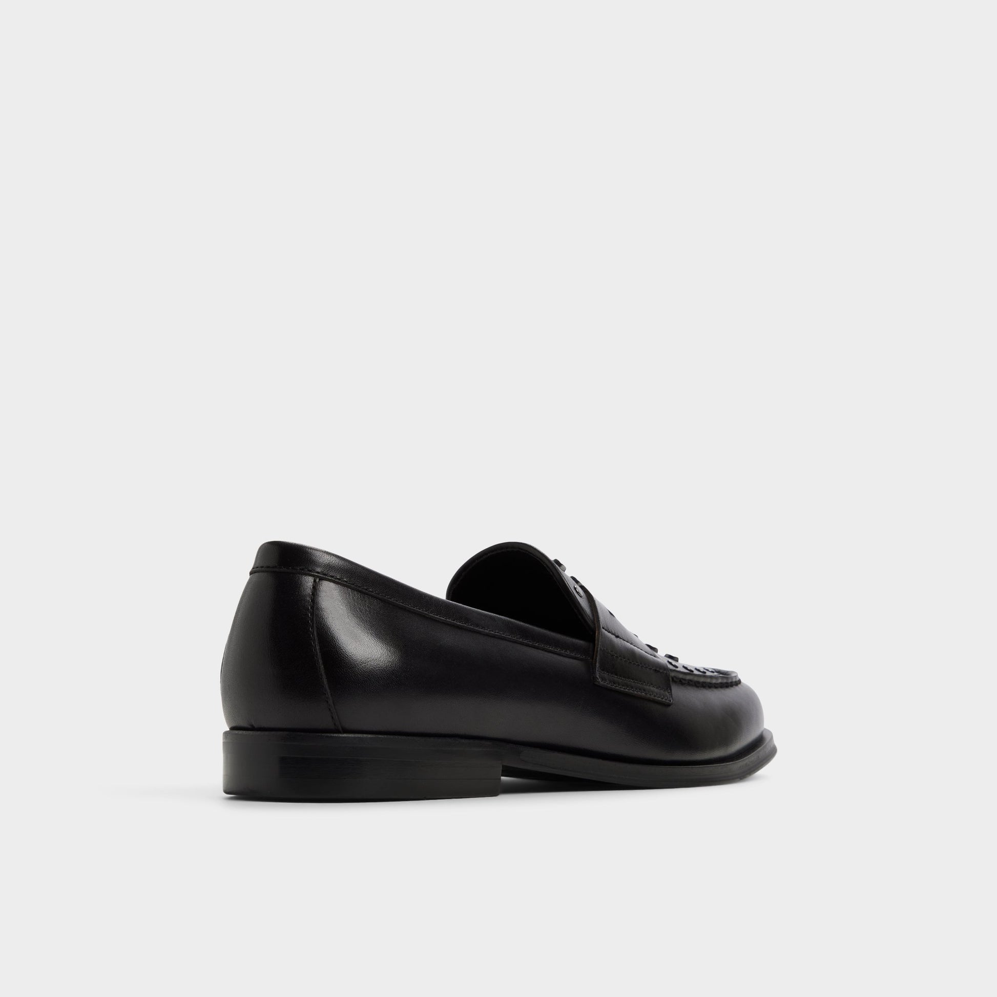 Three-quarter angle of Black/silver multi Keifer Loafer's back side