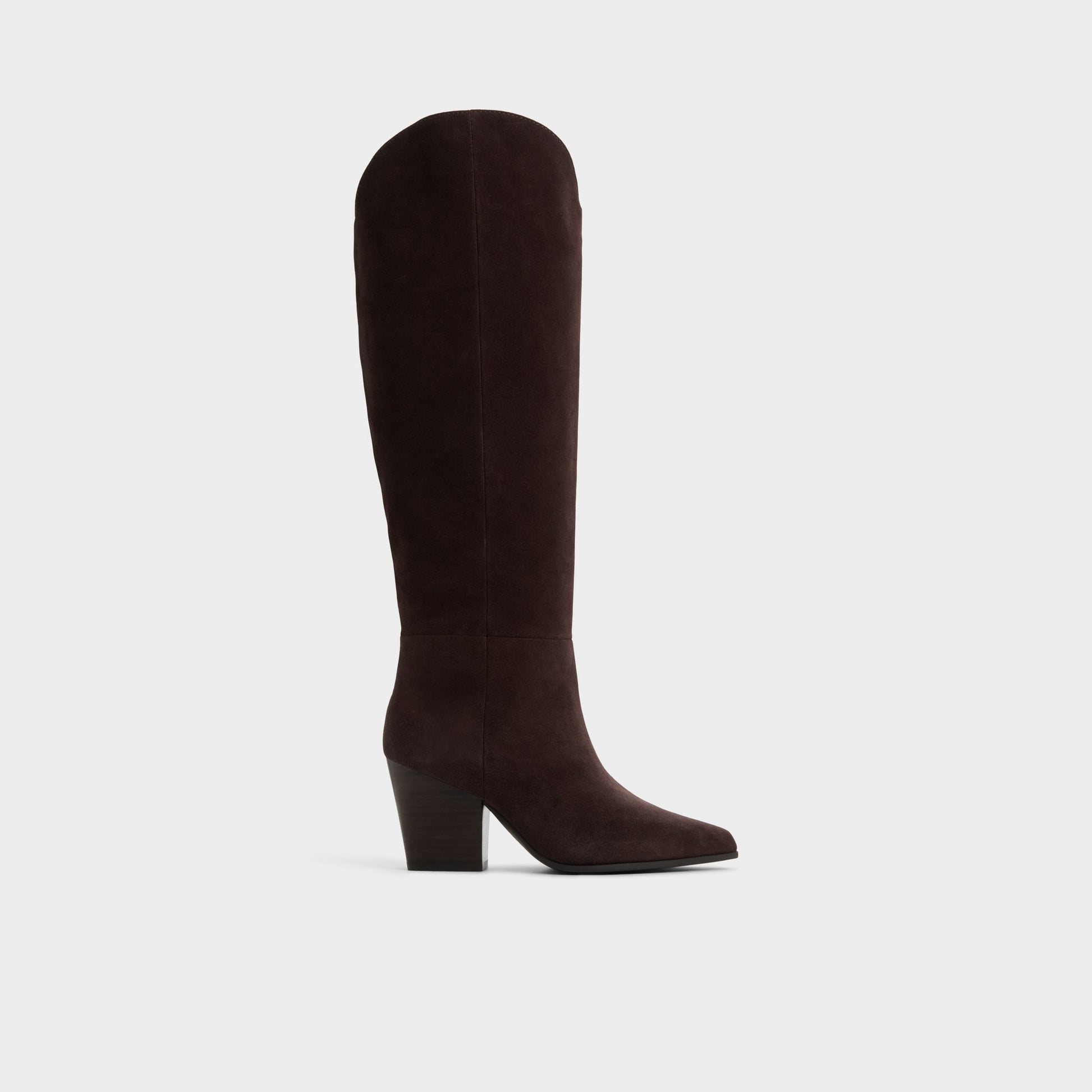 Main View of Dark Brown Kaely Knee-high boot for Womens