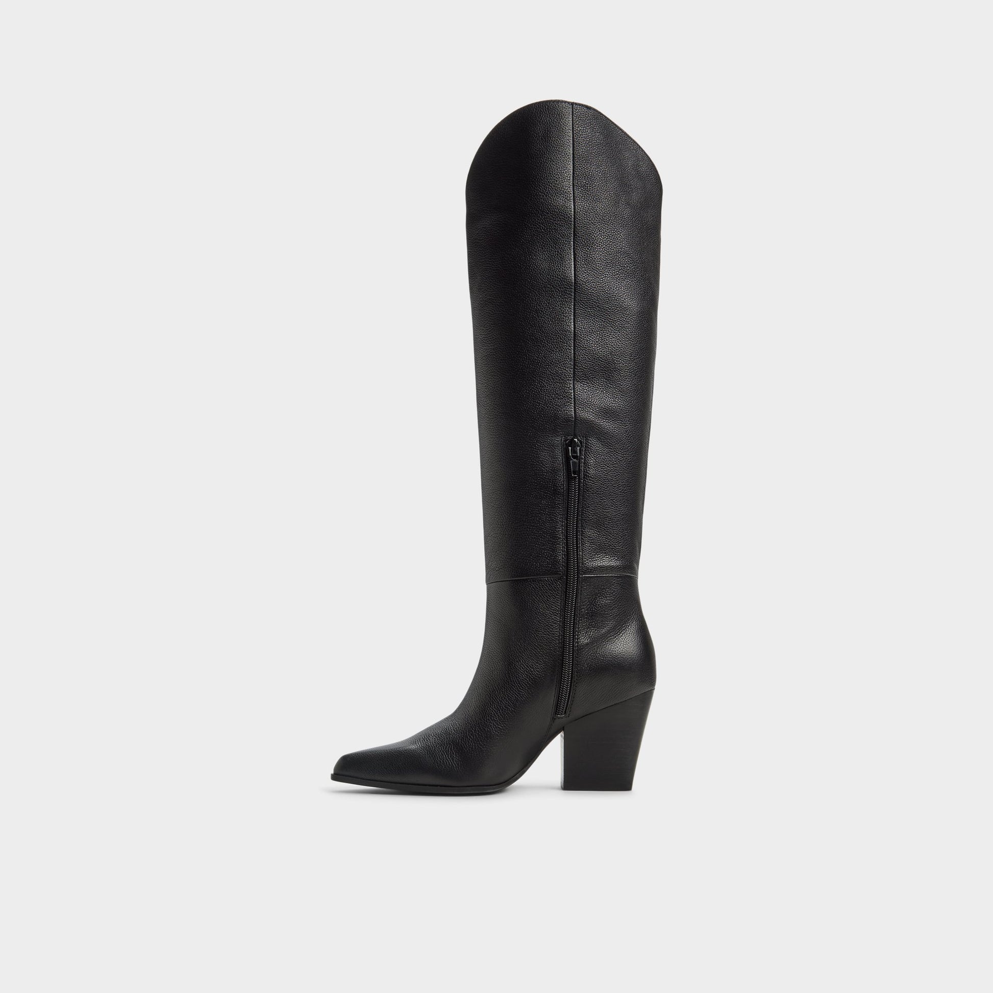 Vue latérale de Noir Kaely-wc Botte haute