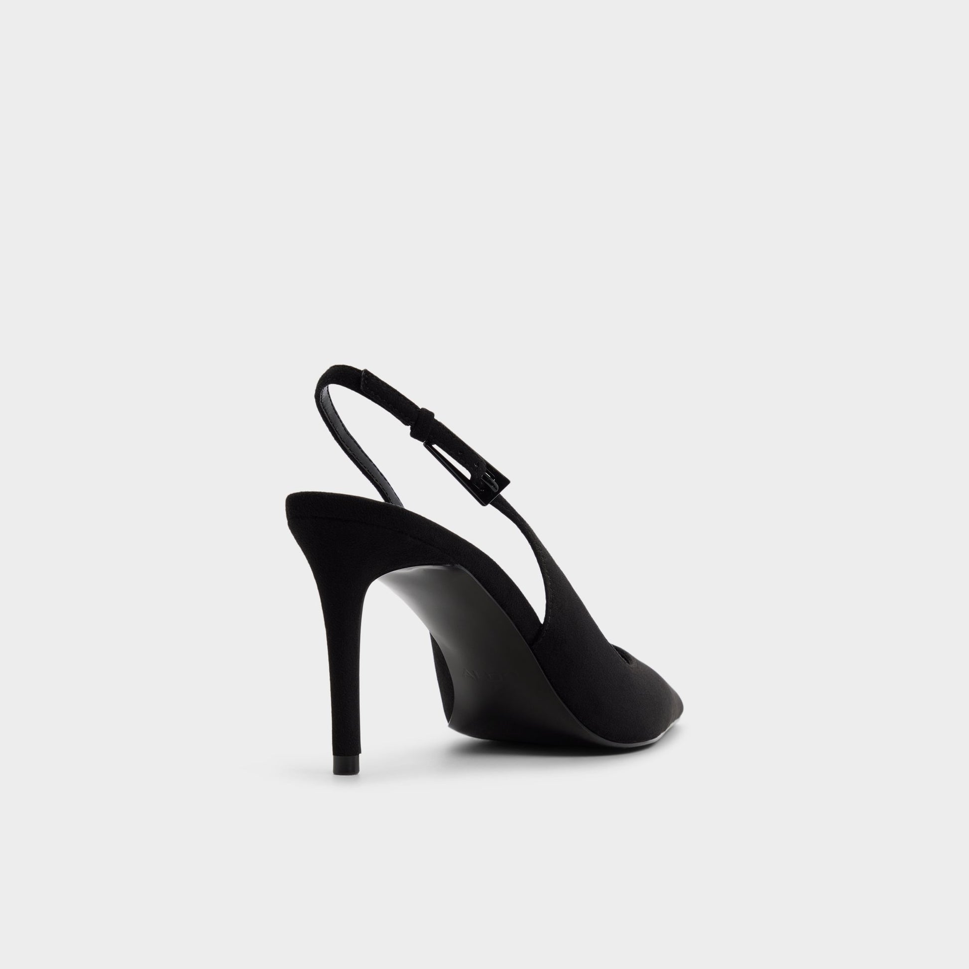 Three-quarter angle of Other Black Syliaa Slingback heel's back side