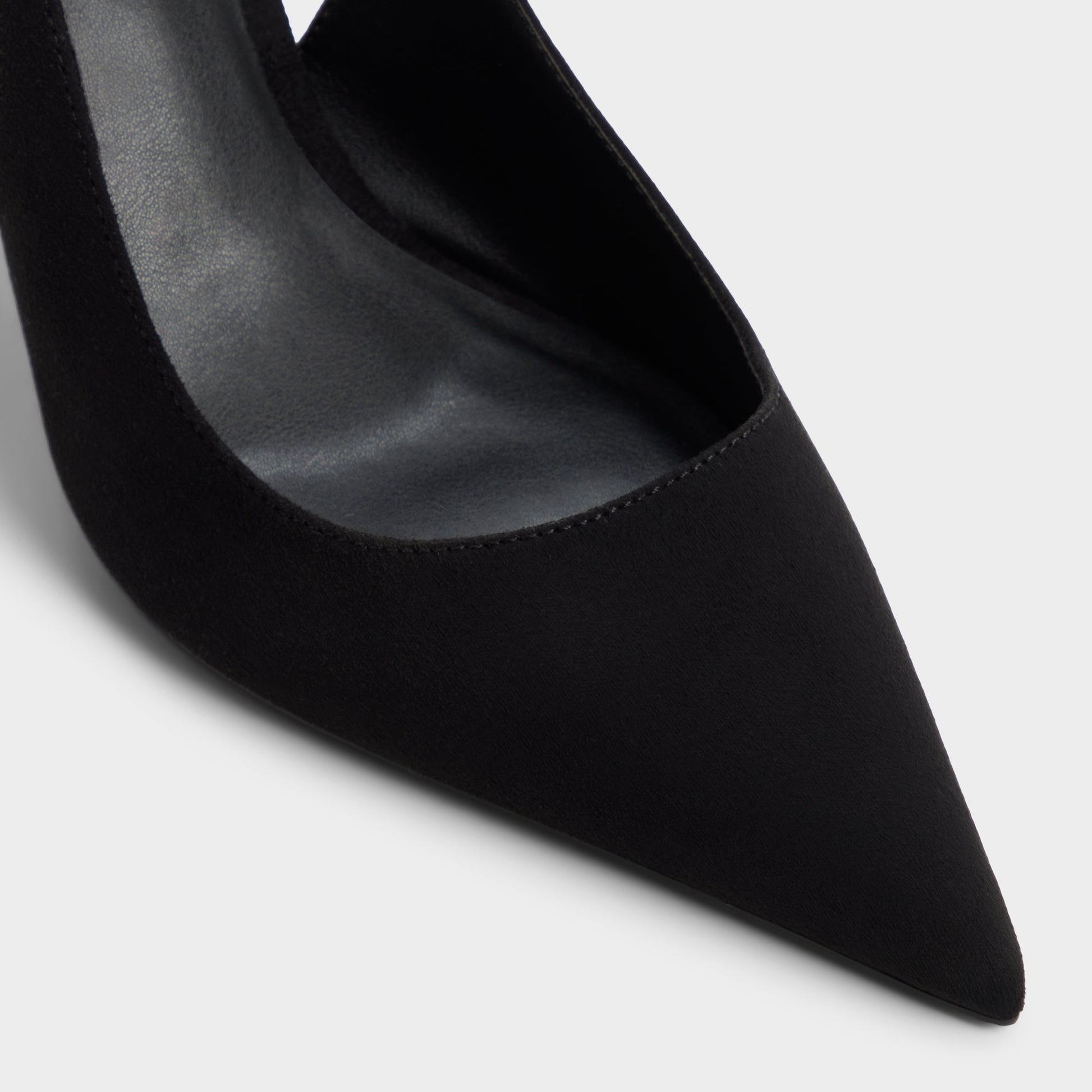 Close-up of the Other Black Syliaa Slingback heel
