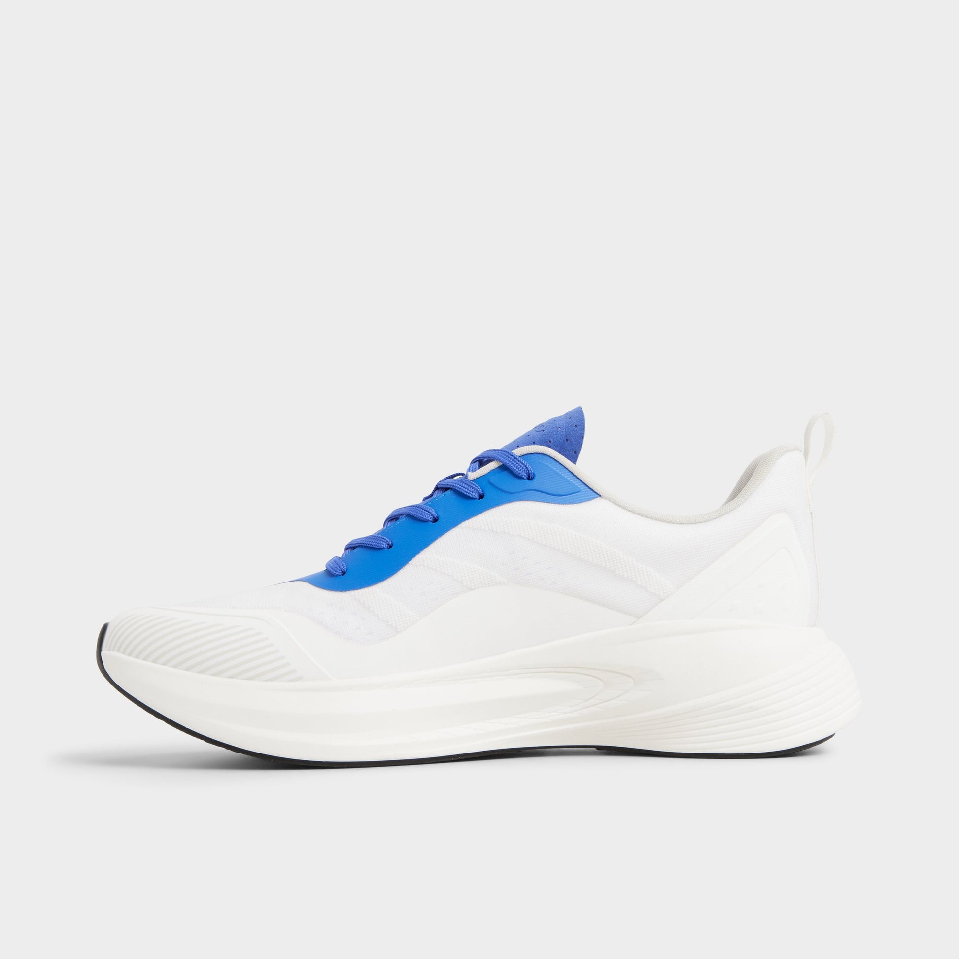 Side view of White/Blue Pillowsnkr-m Jogger sneaker