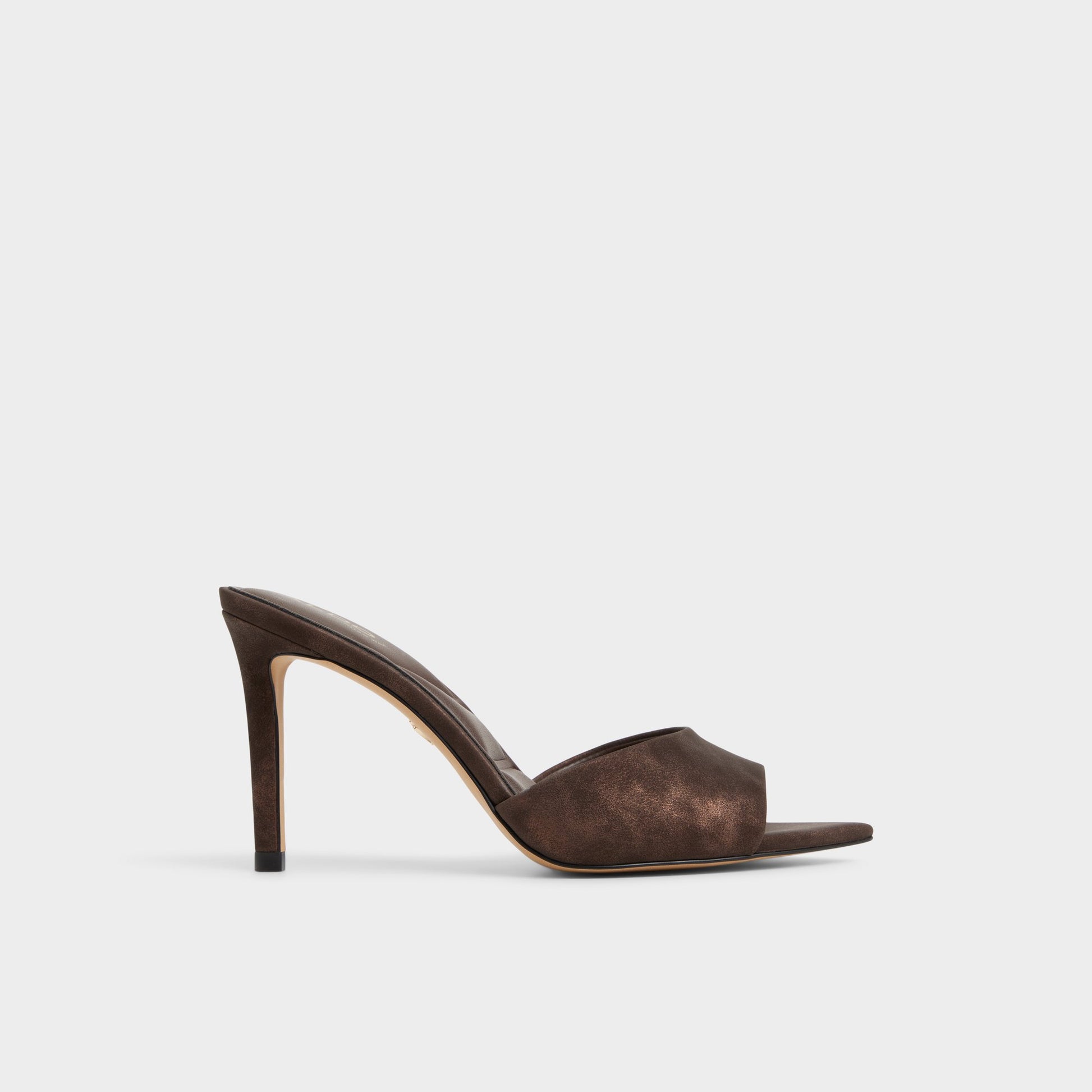 Main View of Dark Brown Anniebrilden Heeled mule for Womens