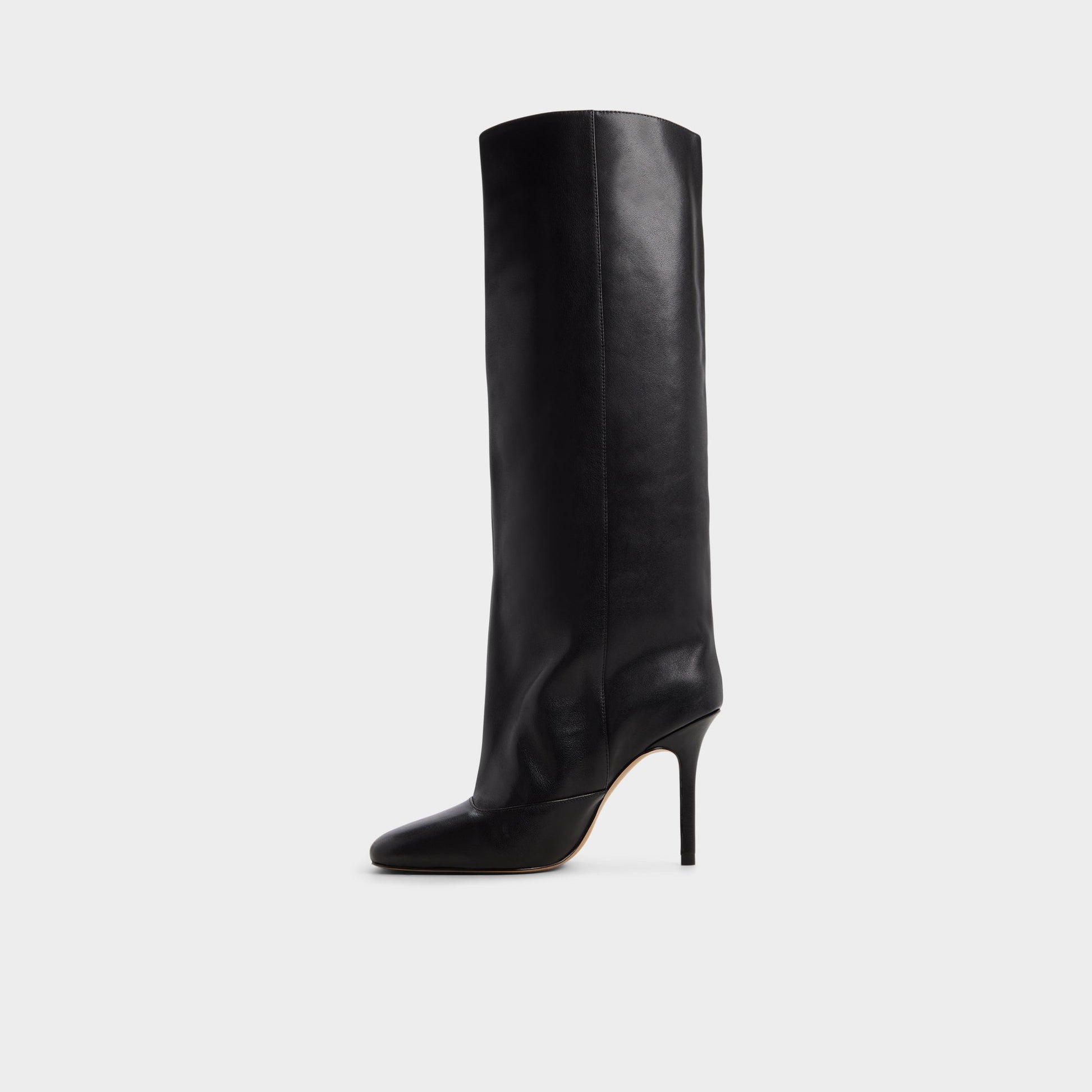 Side view of Black Aleena Knee-high boot