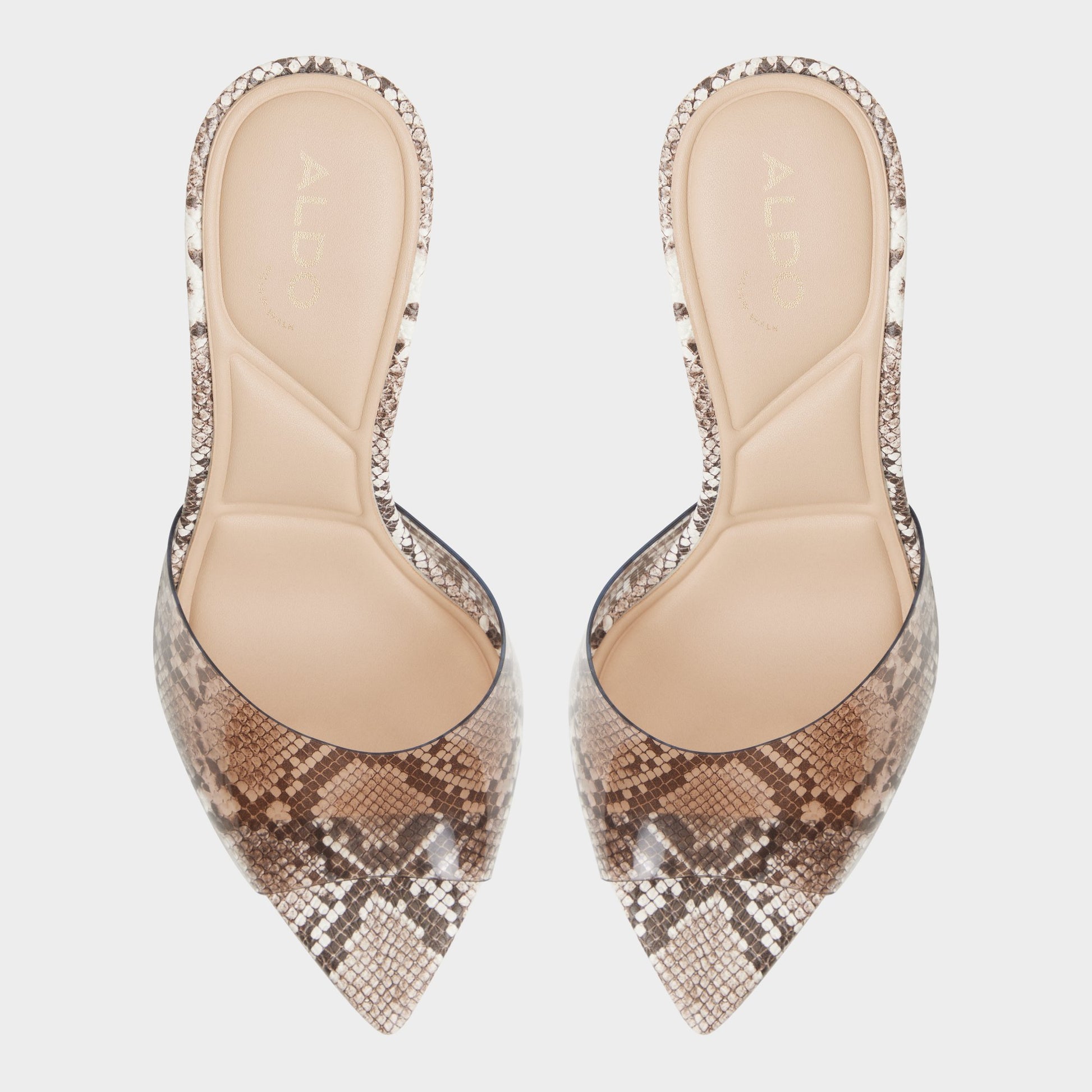 Top-down view of the Other Grey Anitabrilden Heeled mule