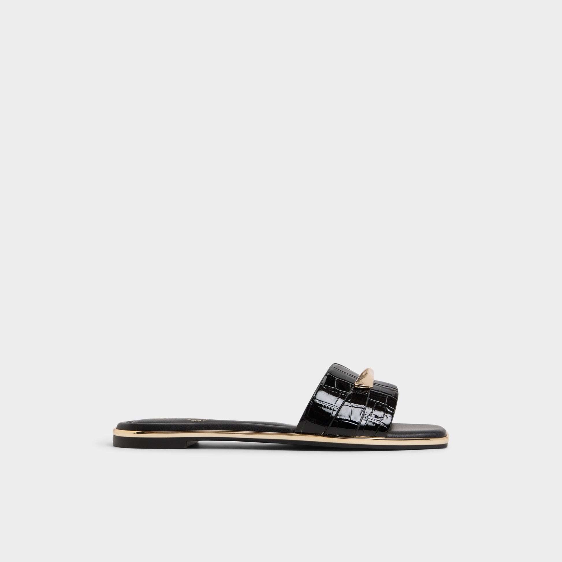 Main View of Black Darlina Slide sandal for Womens