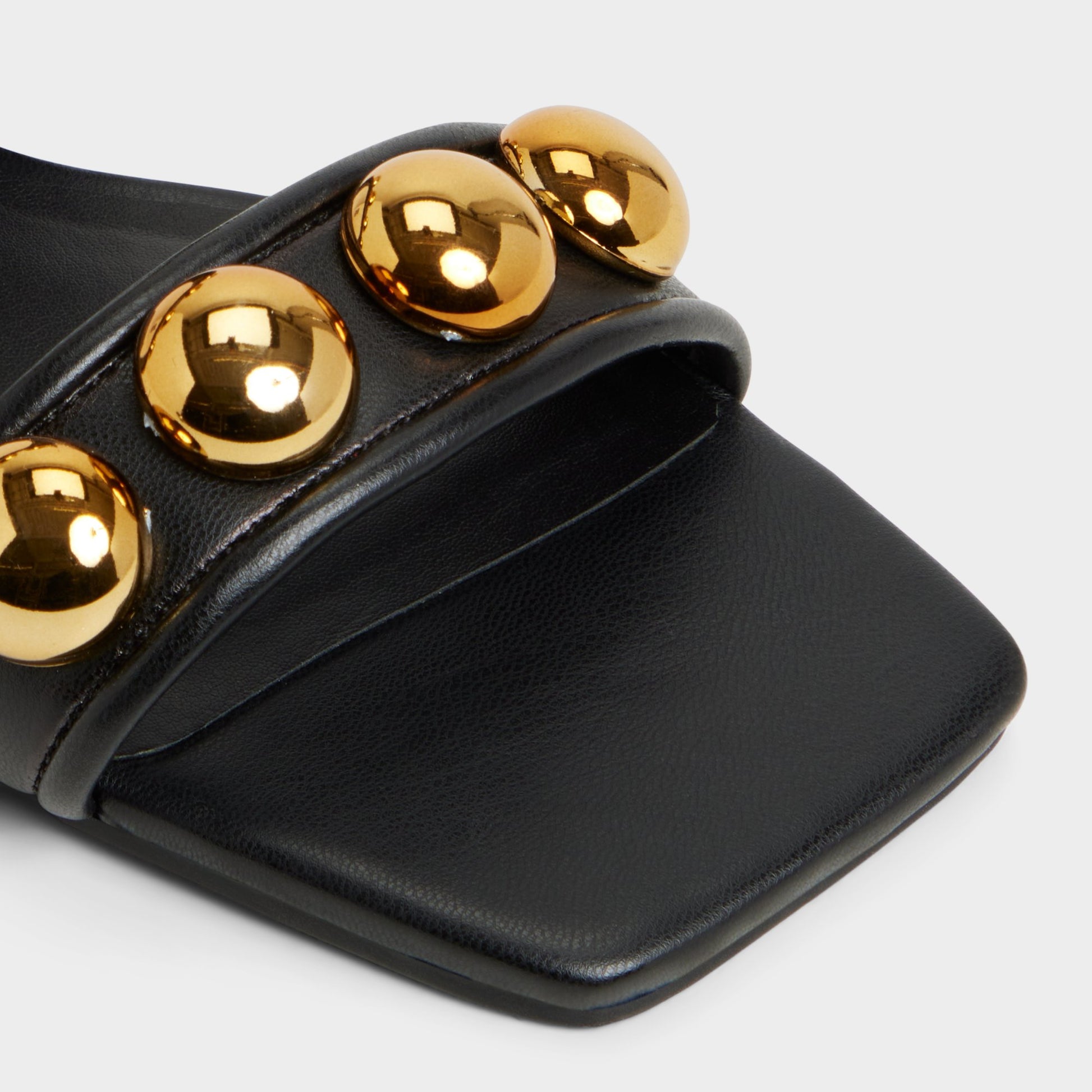 Close-up of the Black Katalena Slide sandal