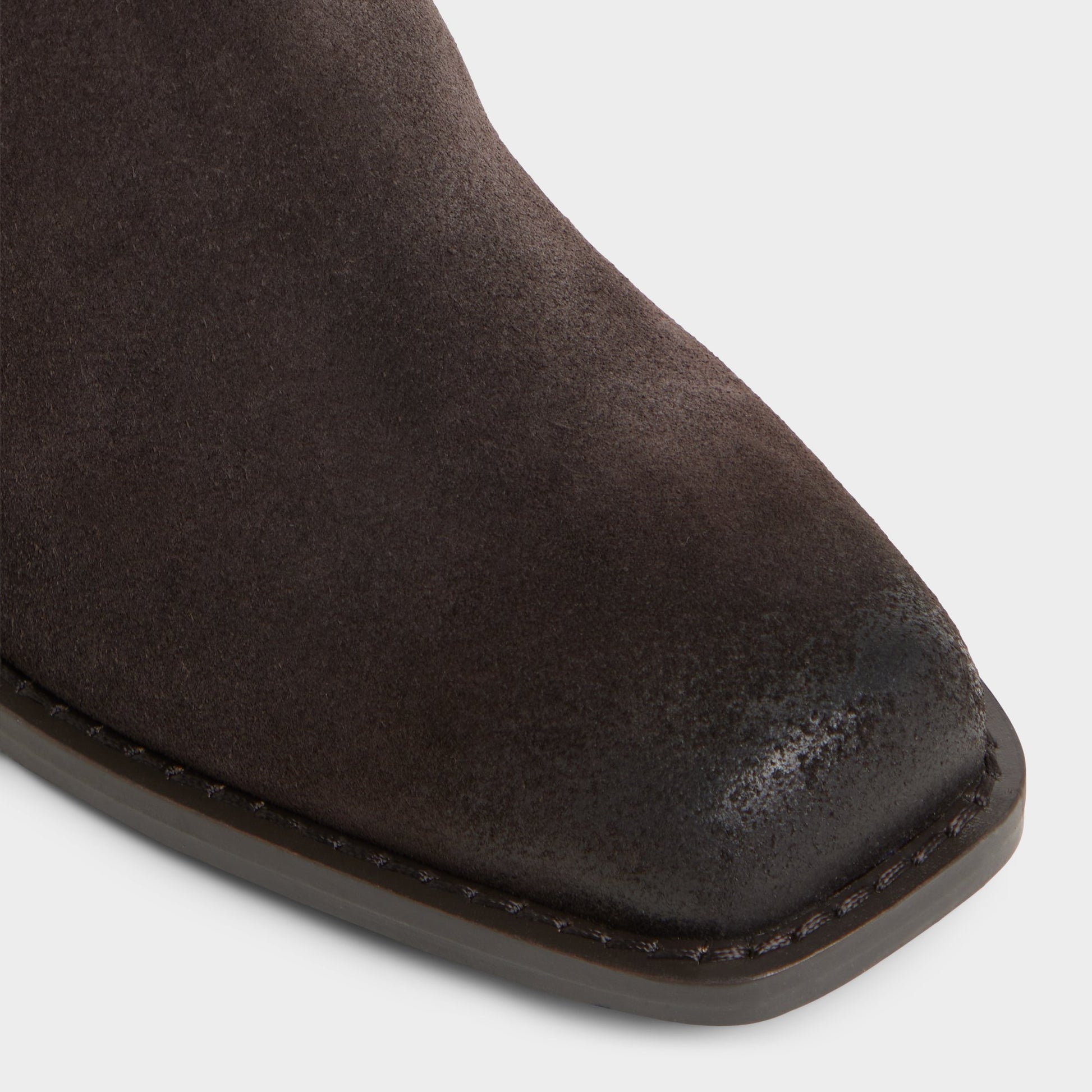Close-up of the Dark Brown Erogar Motorcycle ankle boot