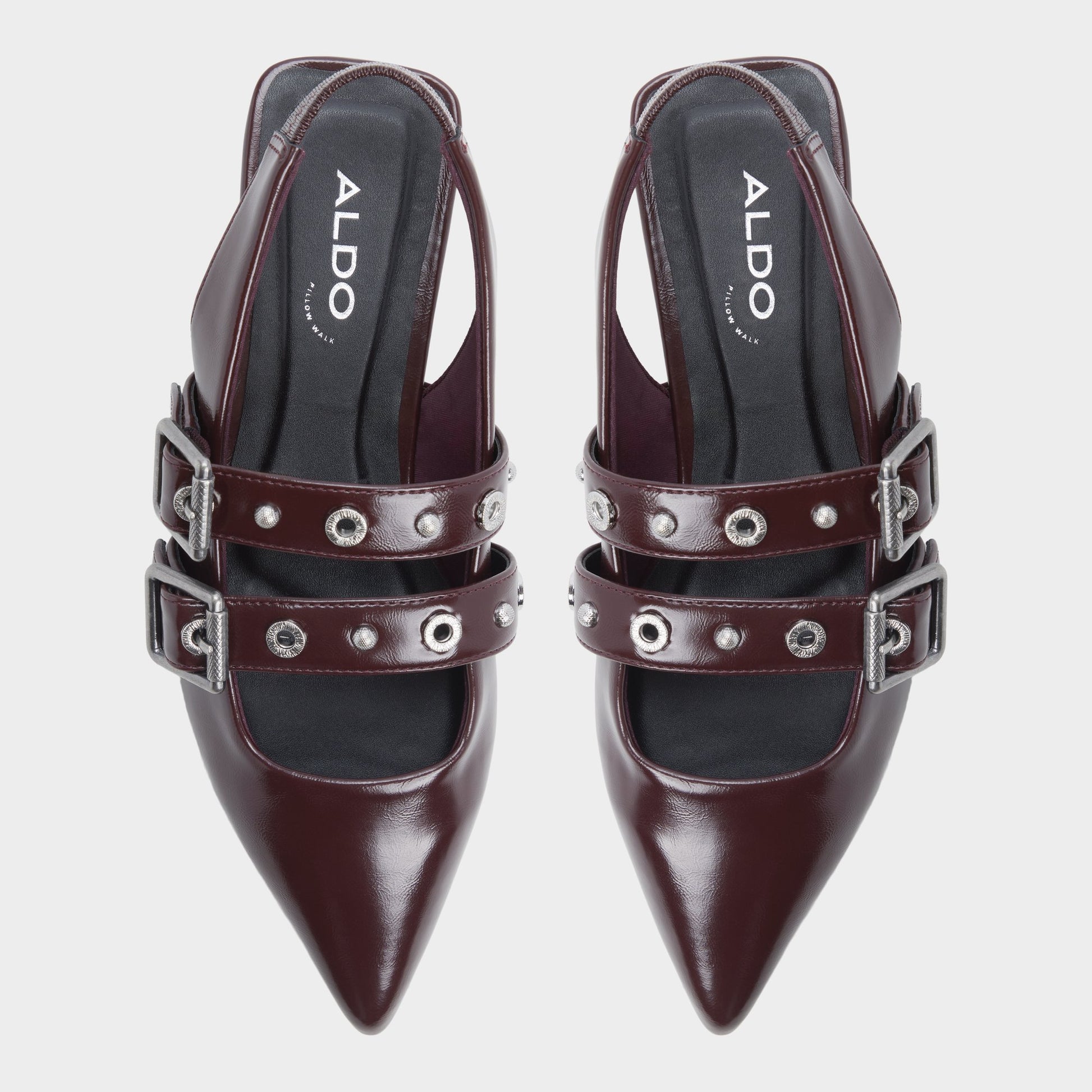Top-down view of the Bordo Lotheillan Slingback ballerina