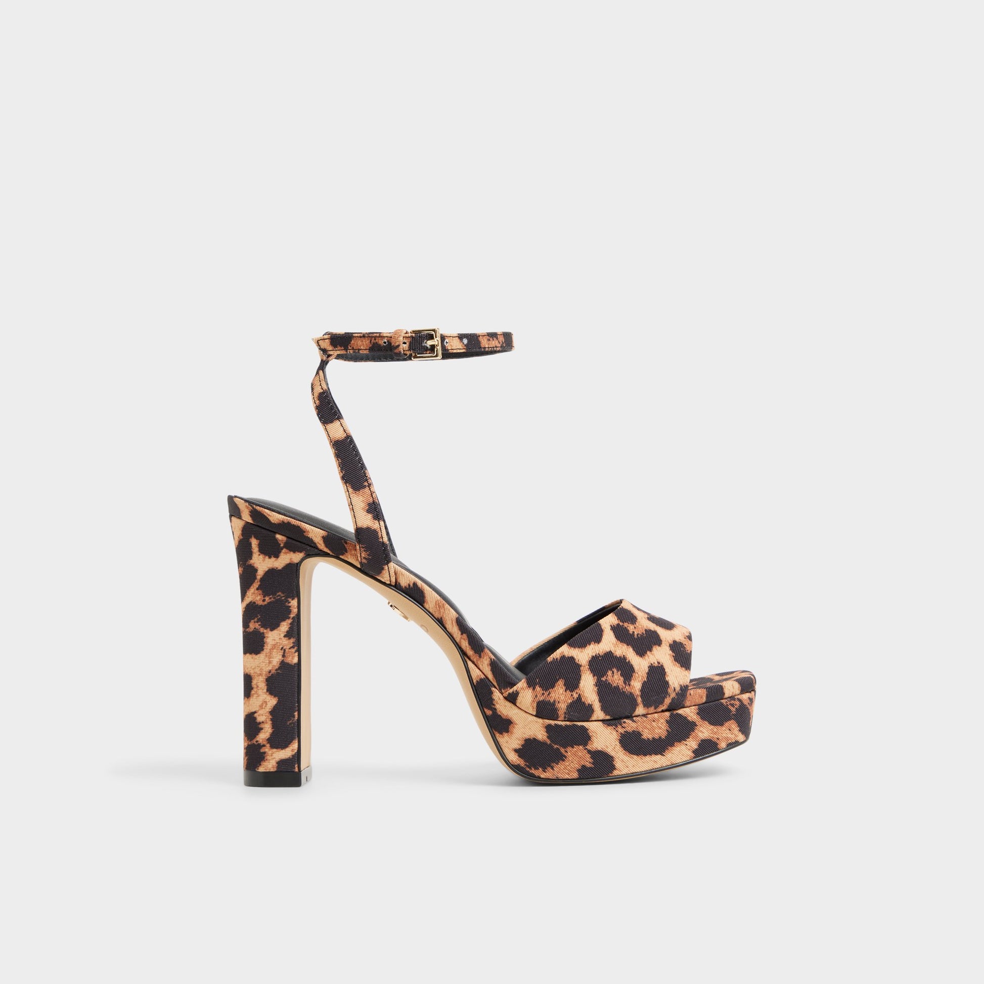 Main View of Brown Multi Chicgleam Strappy heeled sandal for Womens