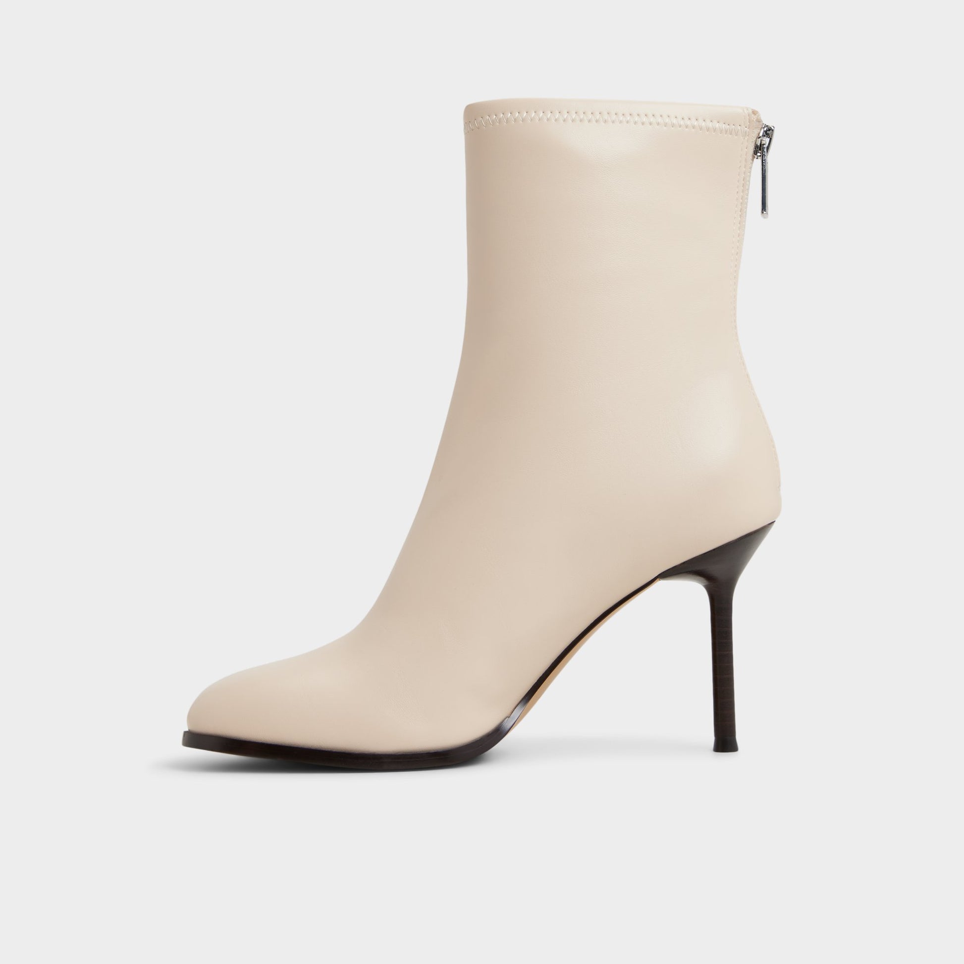 Side view of Cream Evander Ankle boot