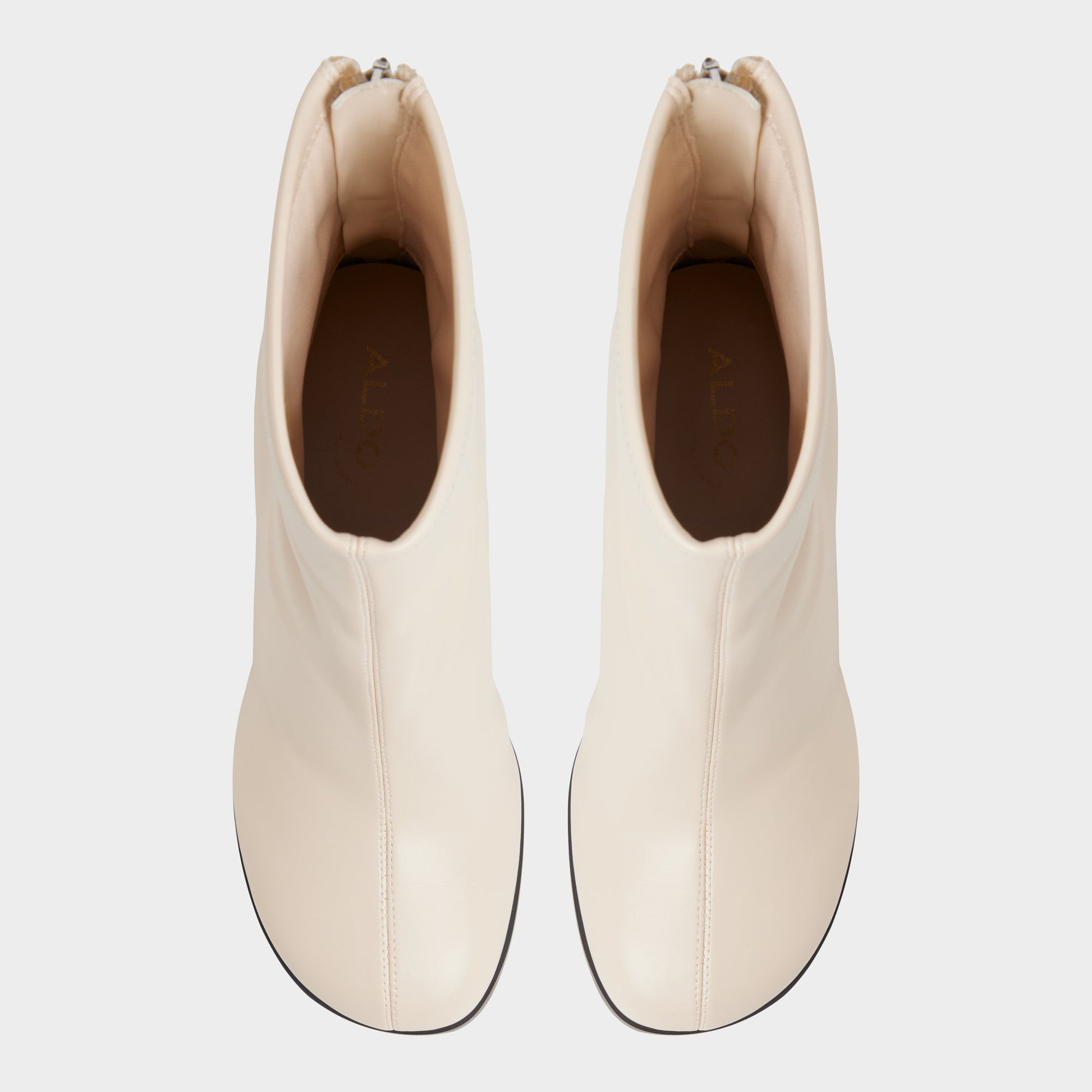 Top-down view of the Cream Evander Ankle boot