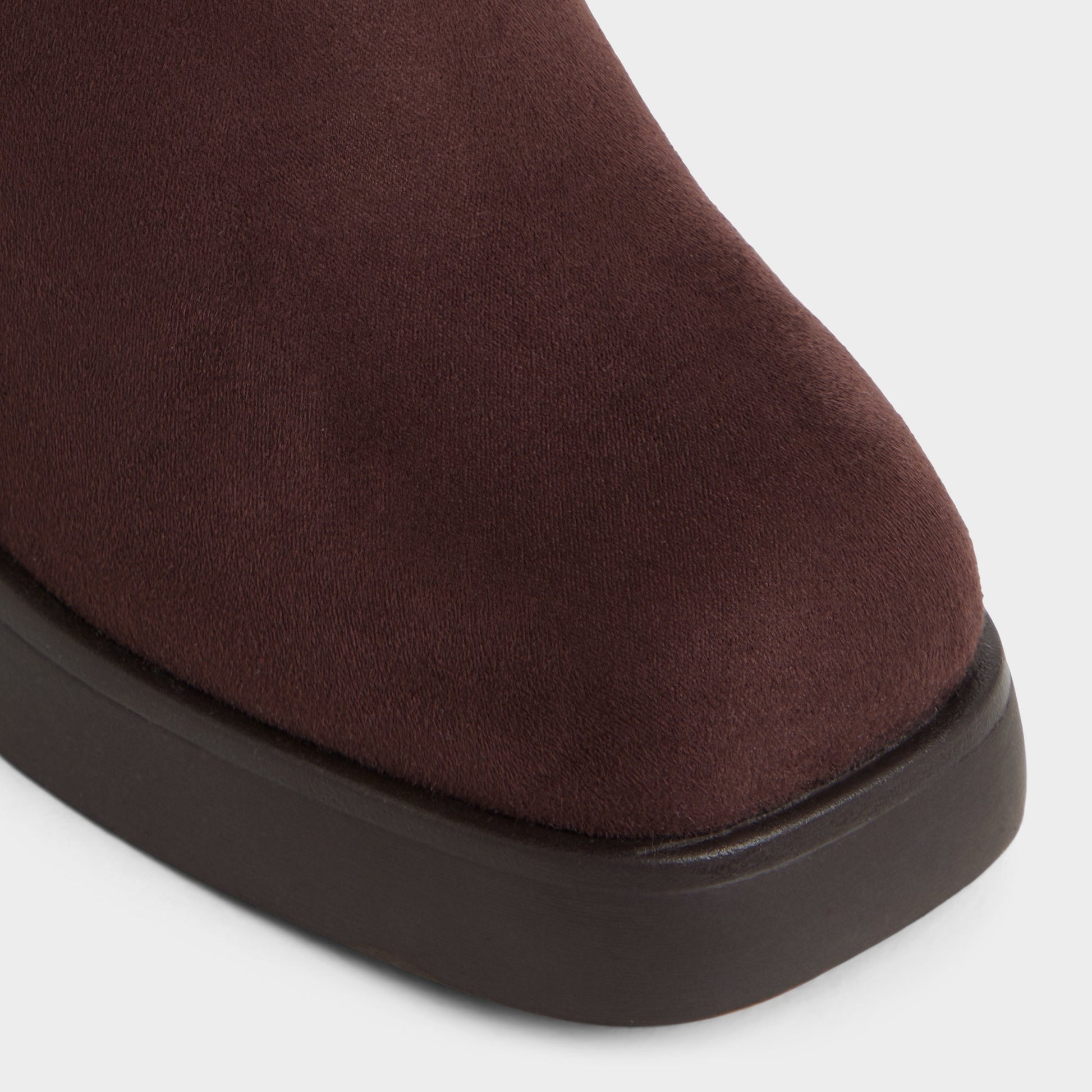 Close-up of the Dark Brown Auster Knee-high boot