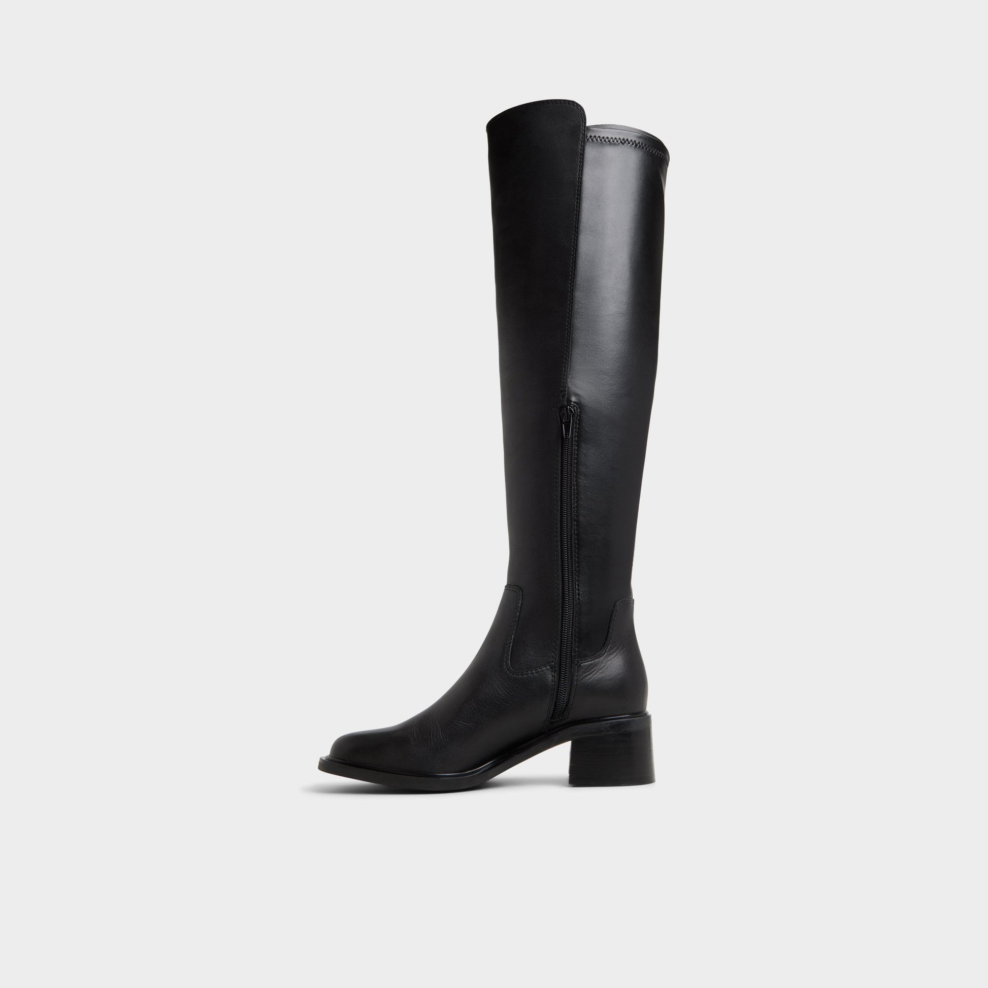 Side view of Black Anahi Over-the-knee boot