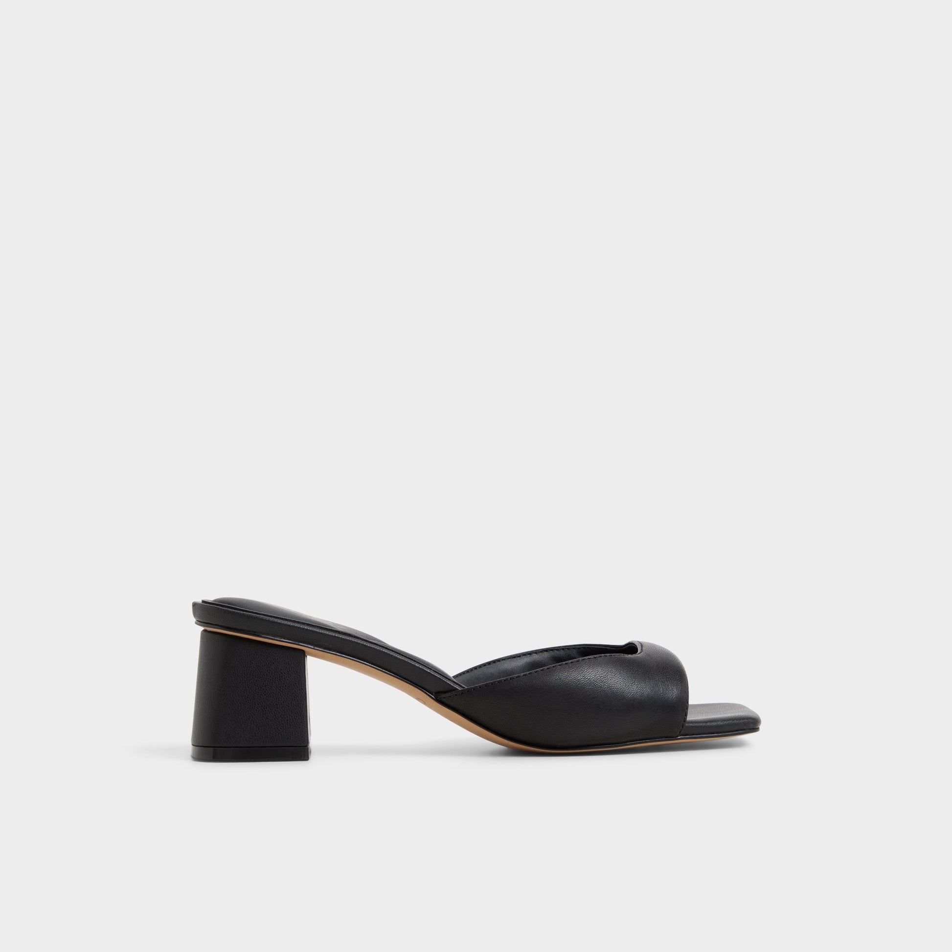 Main View of Black Aneky Heeled mule for Womens