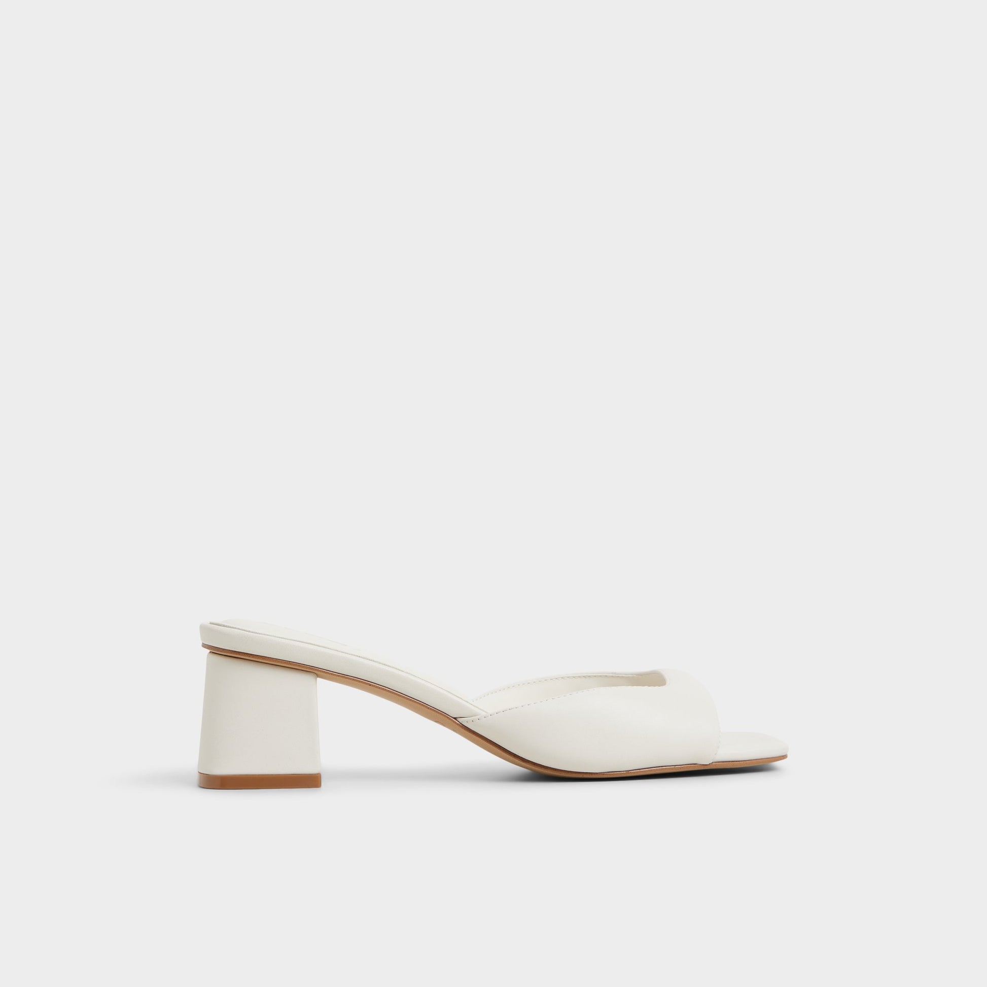 Main View of White/Bone Aneky Heeled mule for Womens