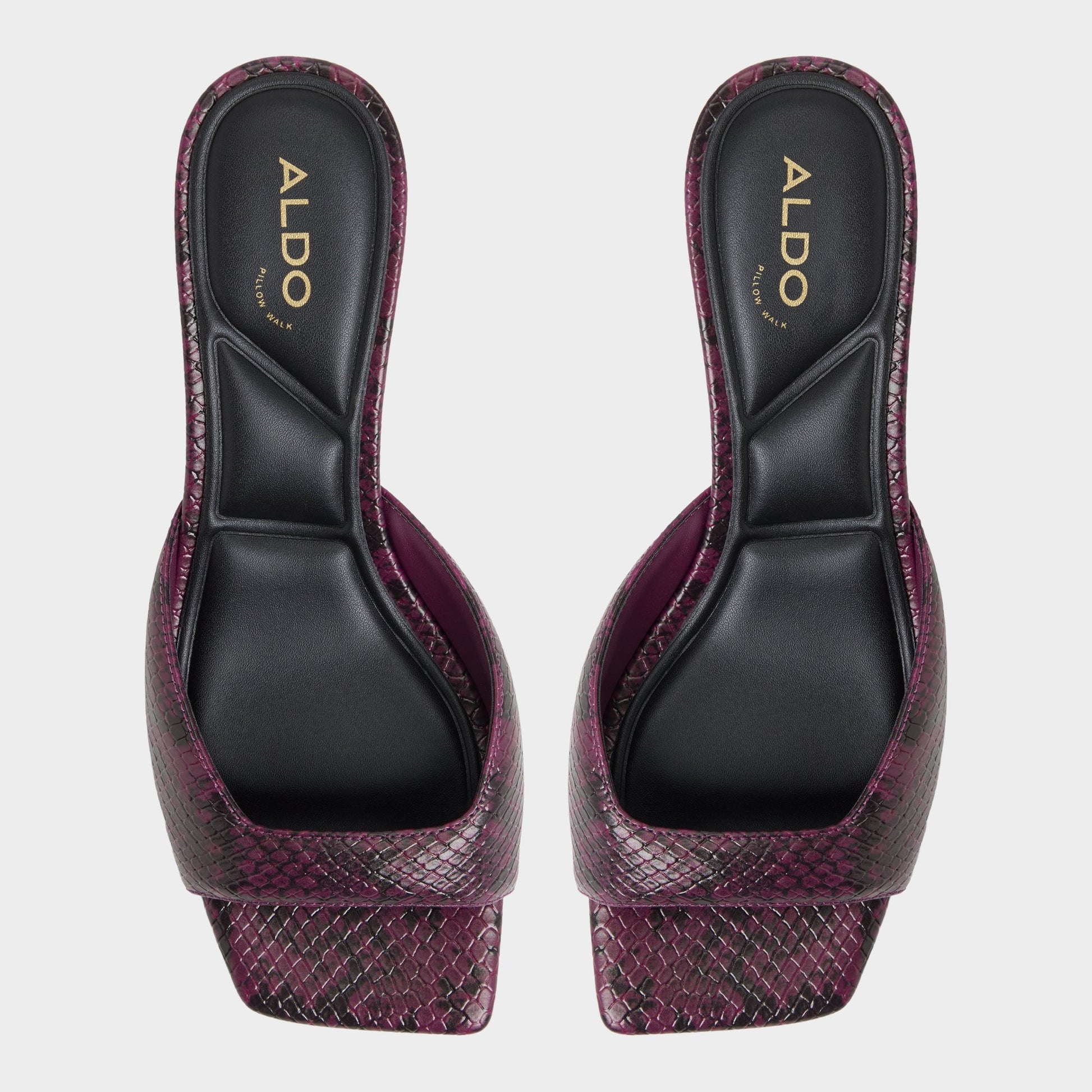 Top-down view of the Bordo Aneky Heeled mule
