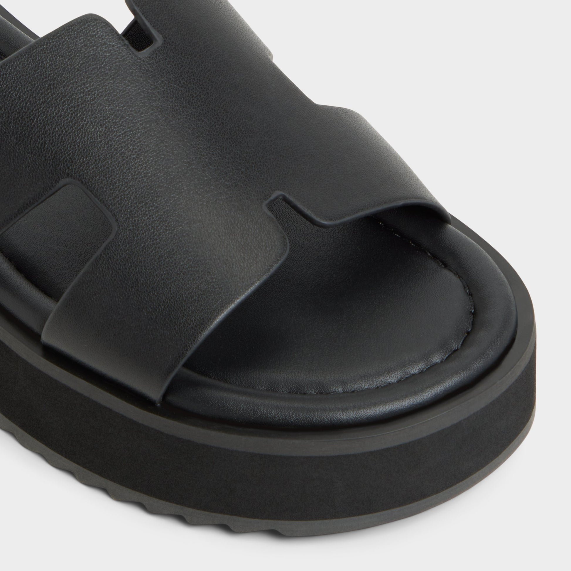 Close-up of the Black Anayelie Slide sandal