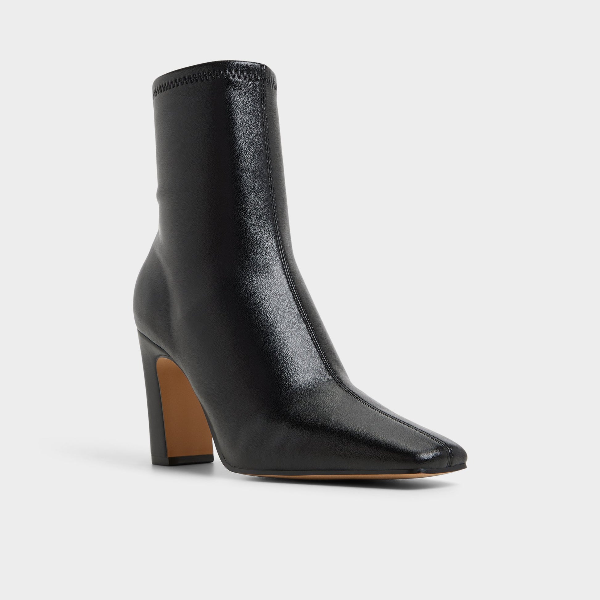 Three-quarter angle of Black Cybele Ankle boot's front side