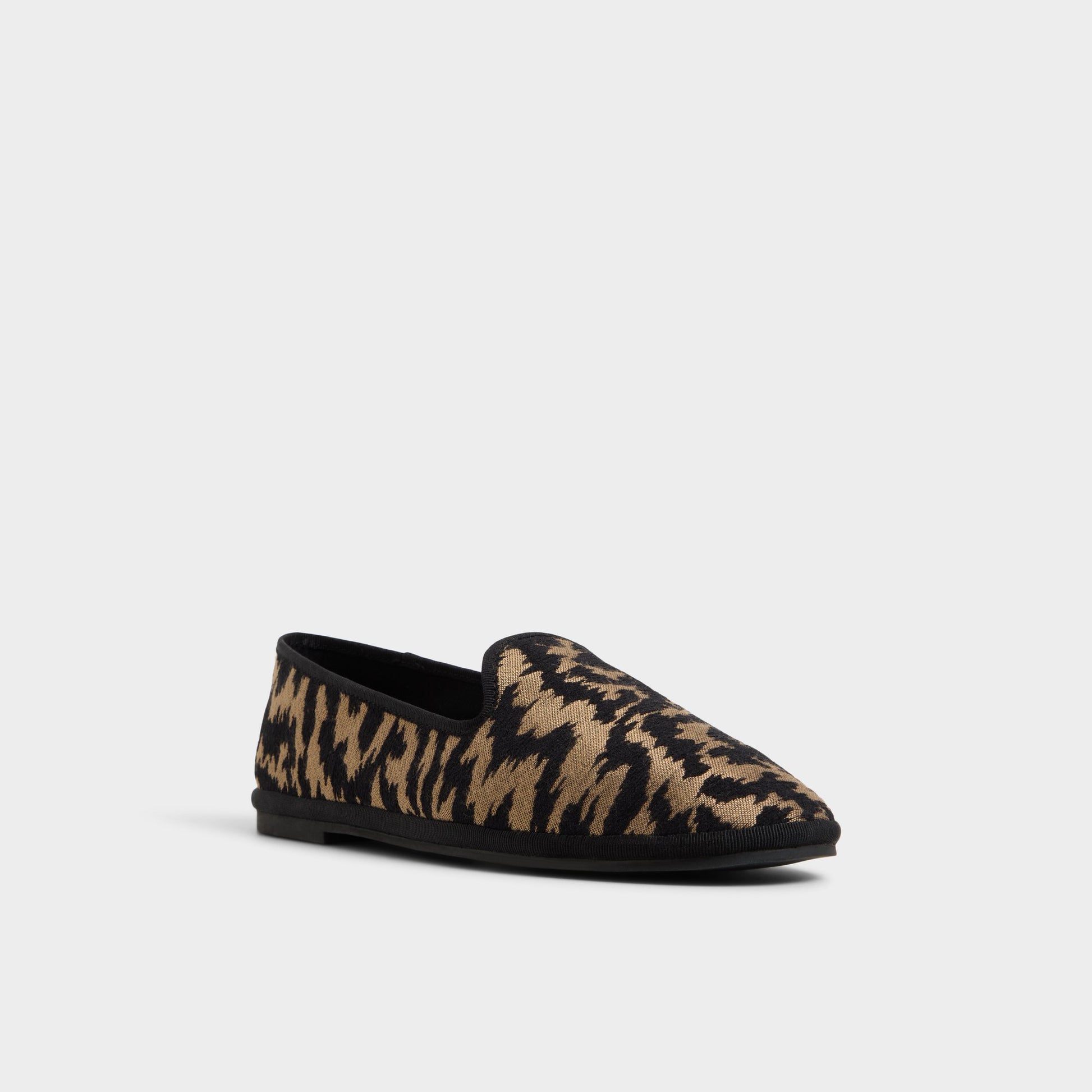Three-quarter angle of Brown Multi Aurabelle Slip-on's front side