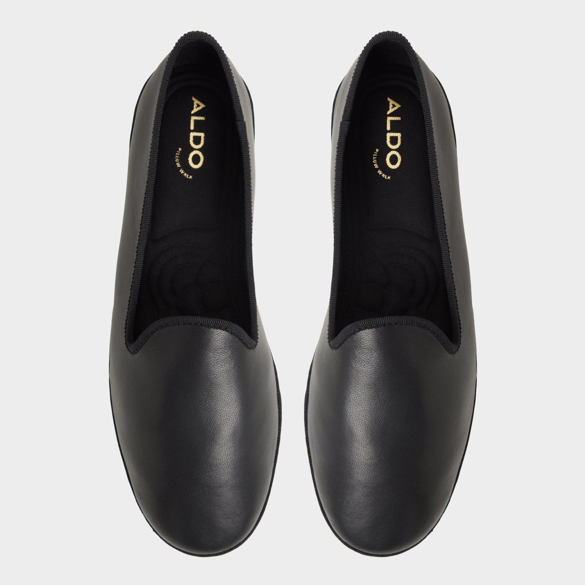 Top-down view of the Black Aurabelle Slip-on