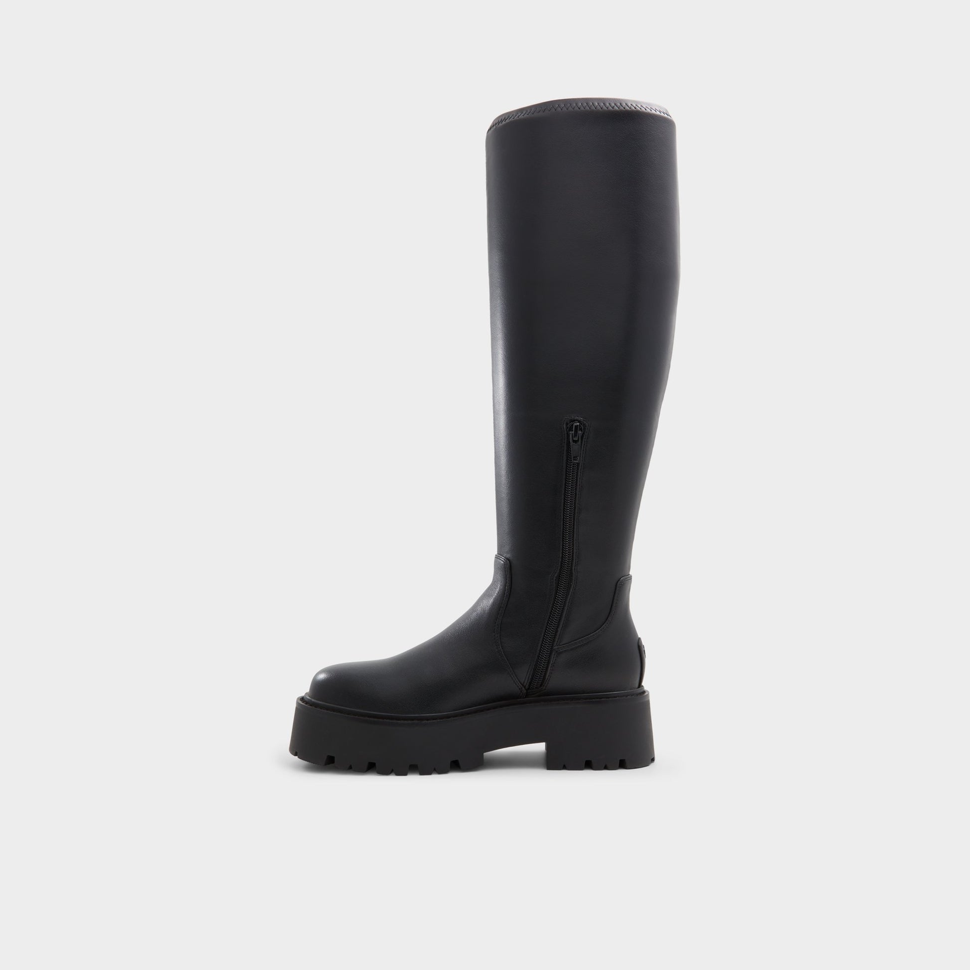 Side view of Black Carelden-wc Knee-high boot