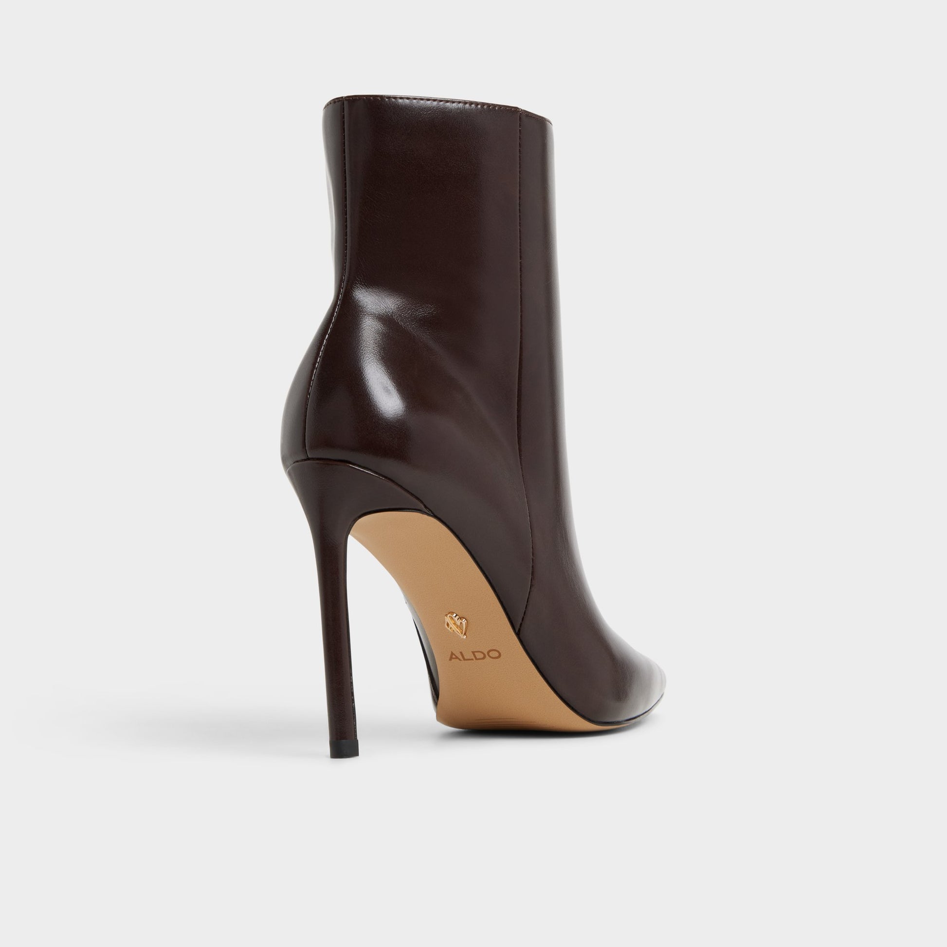 Three-quarter angle of Dark brown Guavaberry Ankle boot's back side