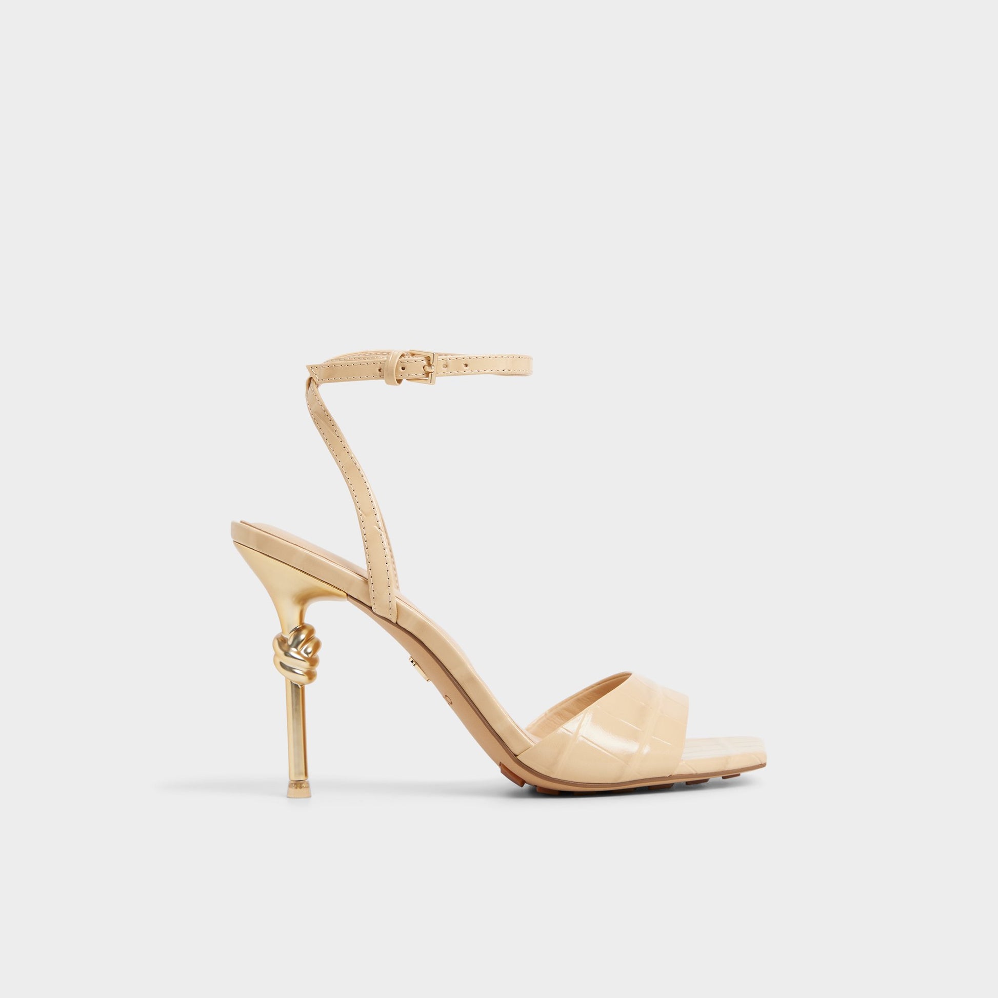 Main View of Medium Beige Harmonious Strappy heeled sandal for Womens