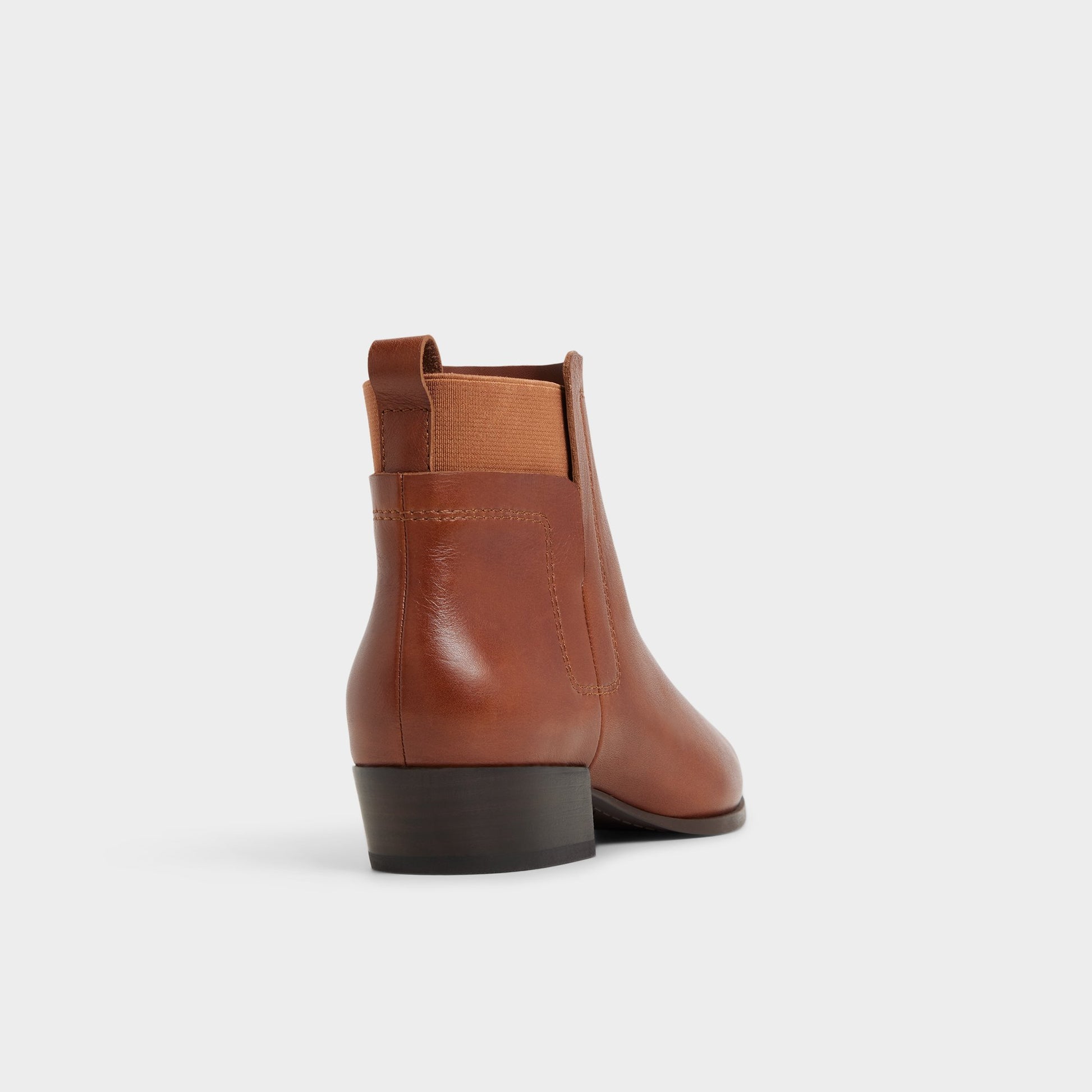 Three-quarter angle of Medium brown Raneldar Chelsea boot's back side