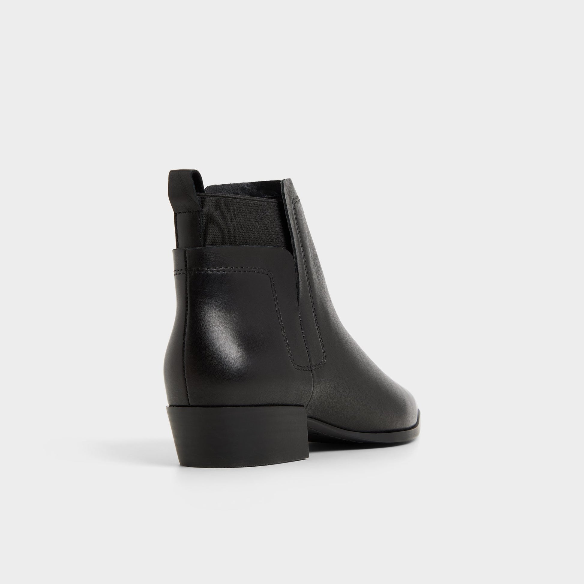 Three-quarter angle of Black Raneldar Chelsea boot's back side