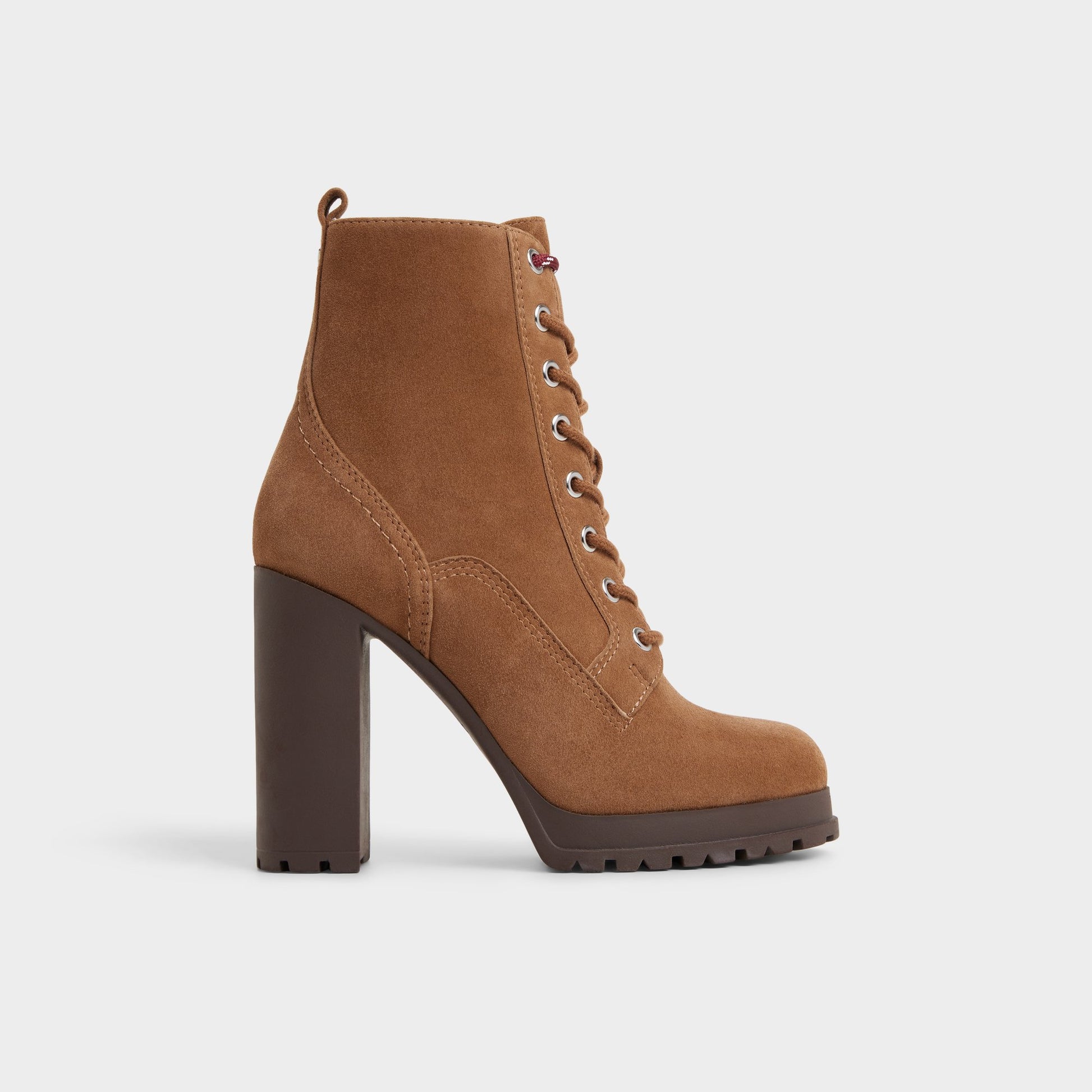 Main View of Light Brown Rebelliously Combat ankle boot for Womens