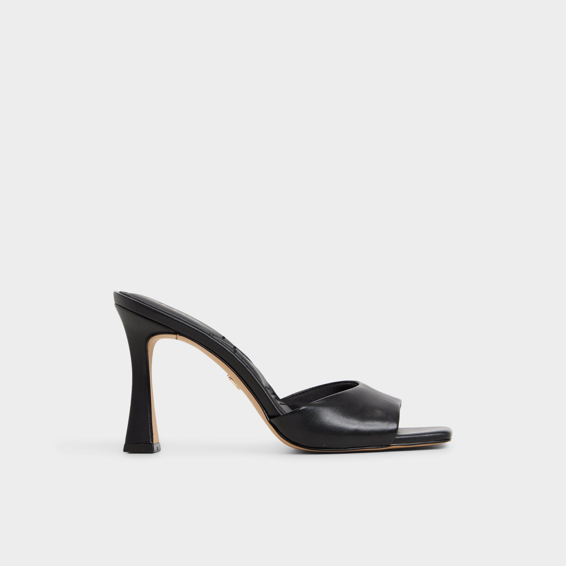 Main View of Black Jennifer Heeled mule for Womens