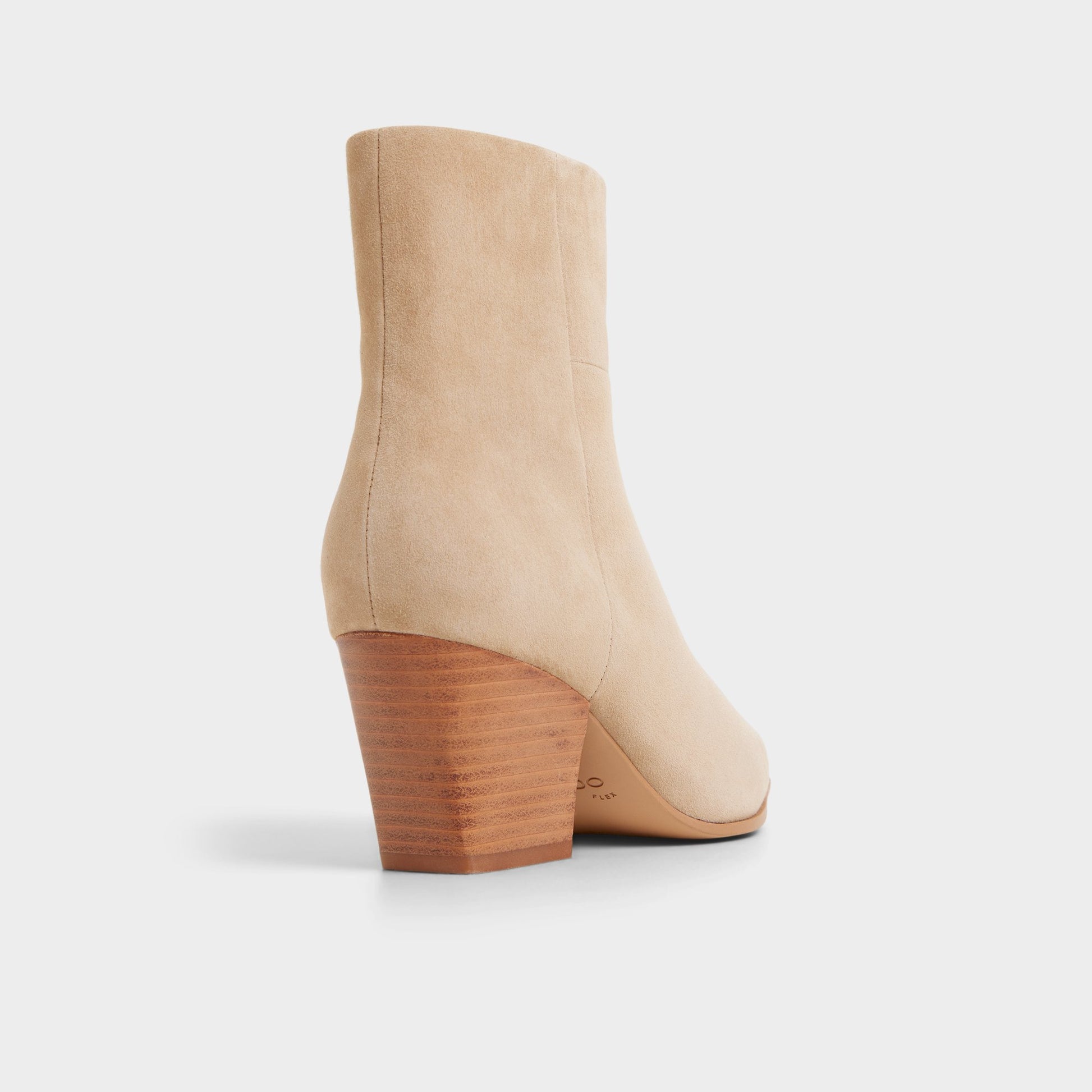 Three-quarter angle of Light Beige Shanah Ankle boot's back side