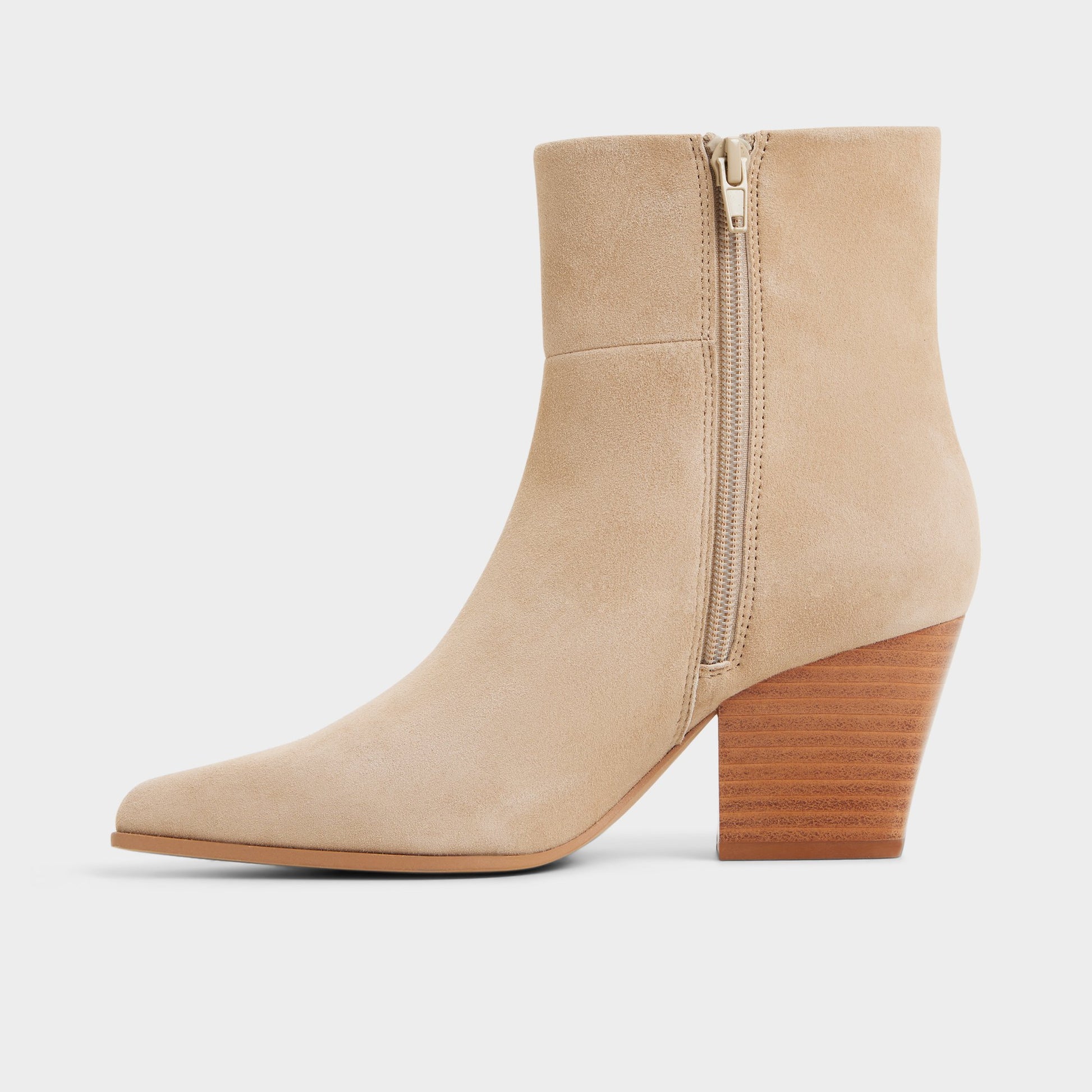 Side view of Light Beige Shanah Ankle boot