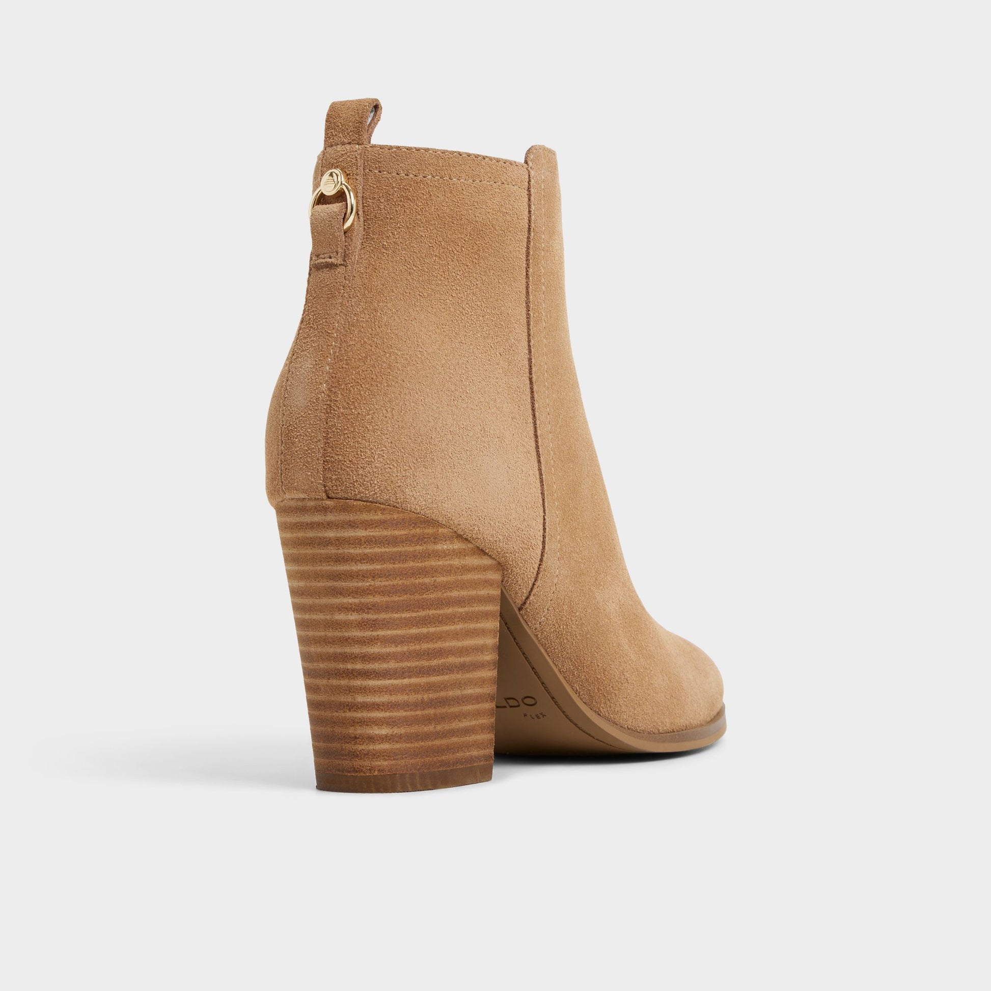 Three-quarter angle of Medium Brown Noemia Ankle boot's back side