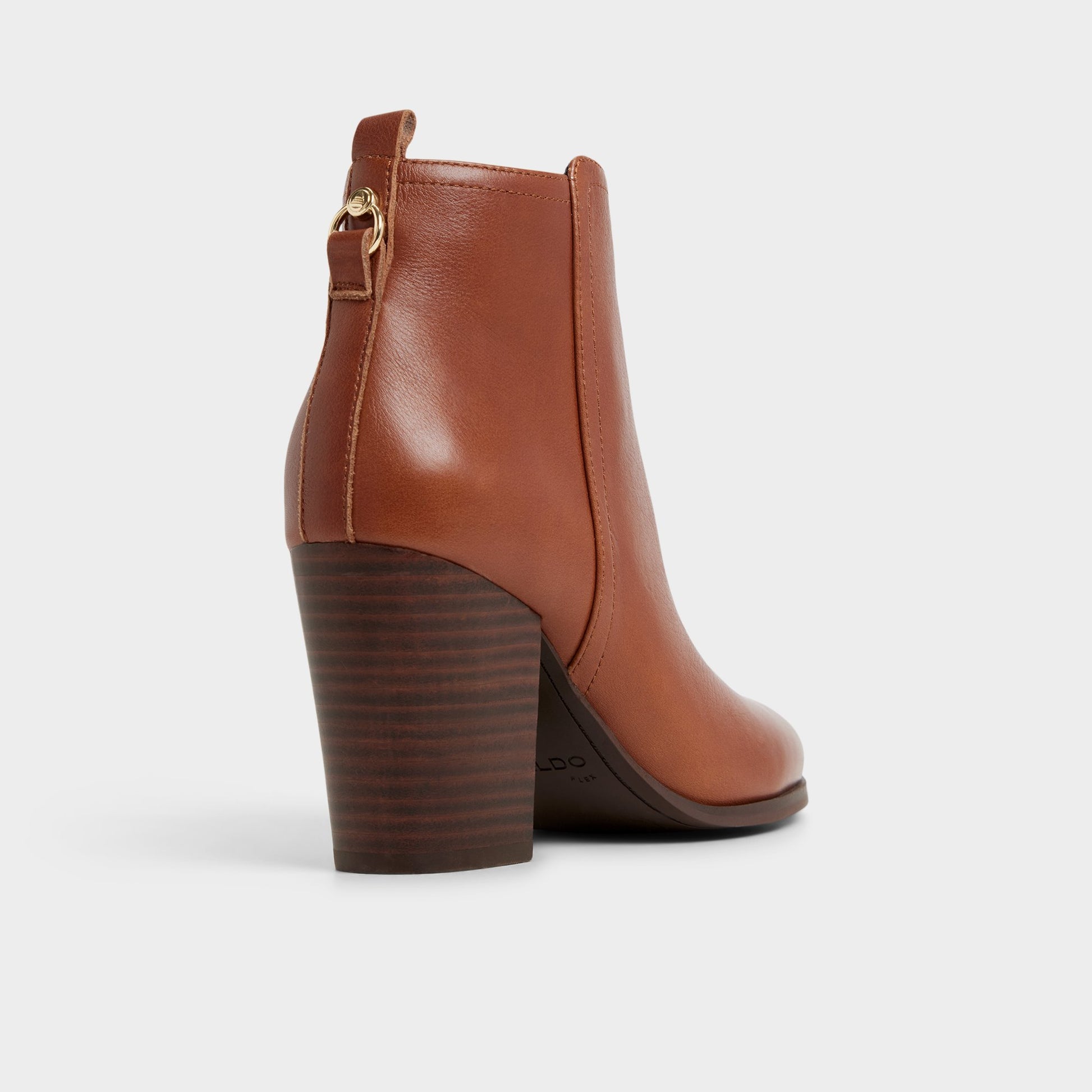Three-quarter angle of Medium Brown Noemia Ankle boot's back side