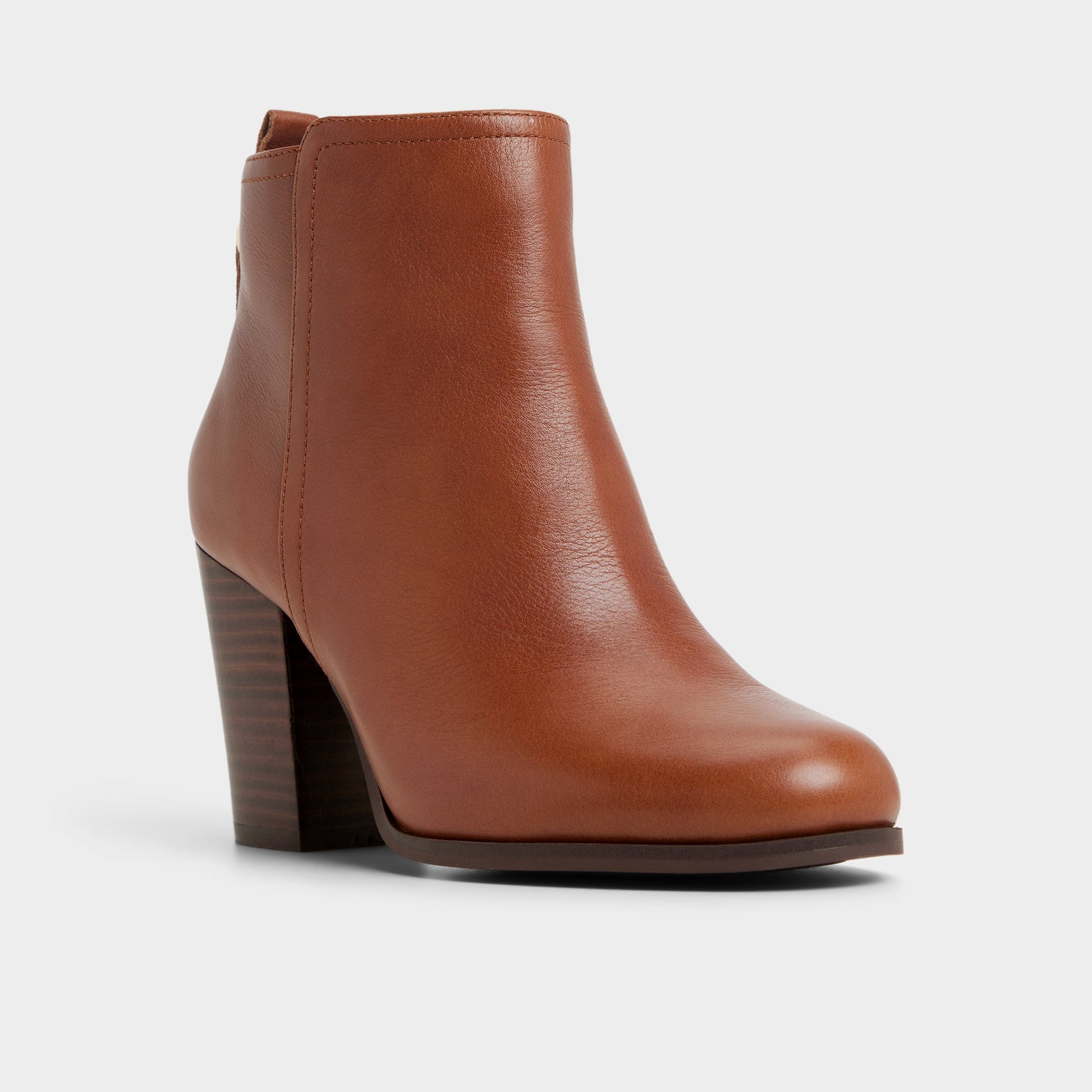 Three-quarter angle of Medium Brown Noemia Ankle boot's front side
