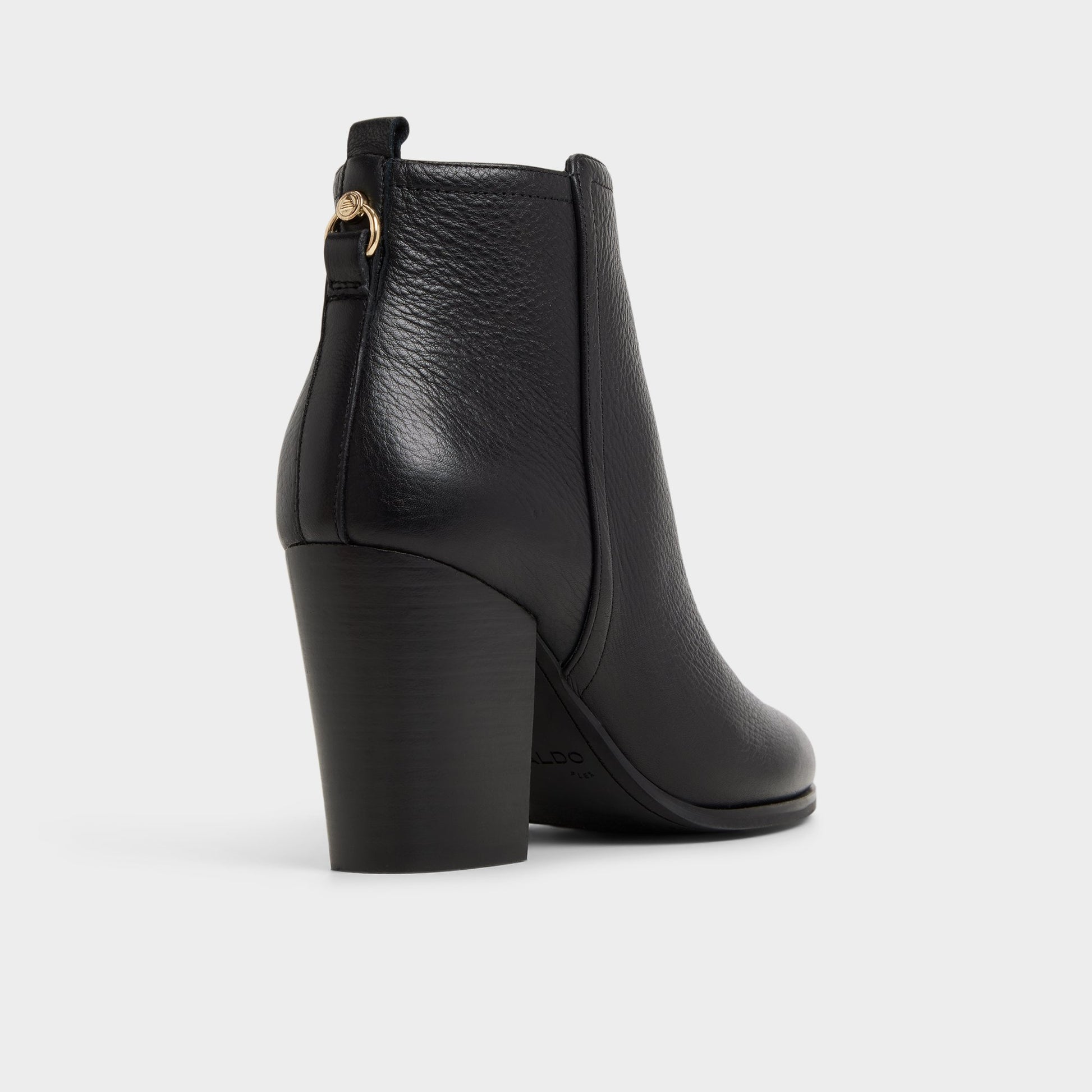 Three-quarter angle of Black Noemia Ankle boot's back side
