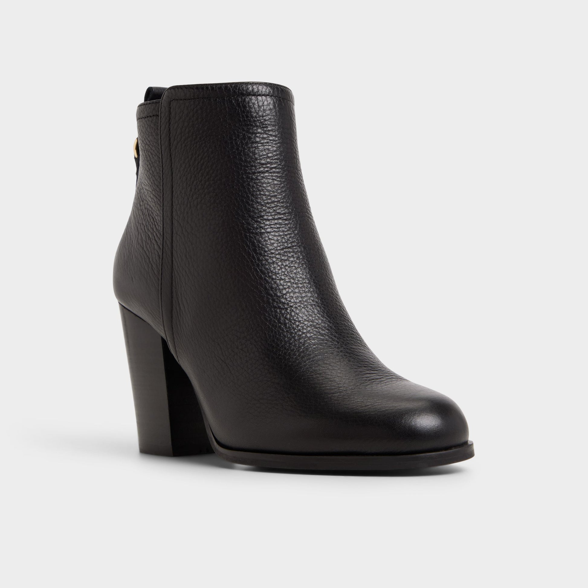 Three-quarter angle of Black Noemia Ankle boot's front side